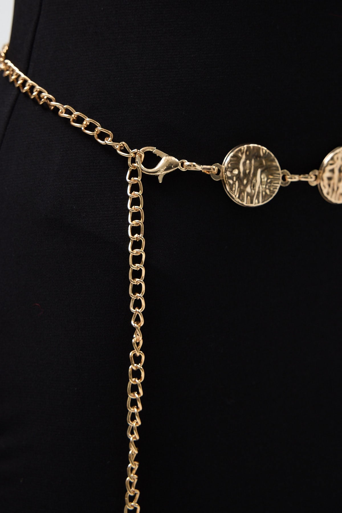 Gold Yuvarlak Tokalı Zincir Kadın Kemer 439