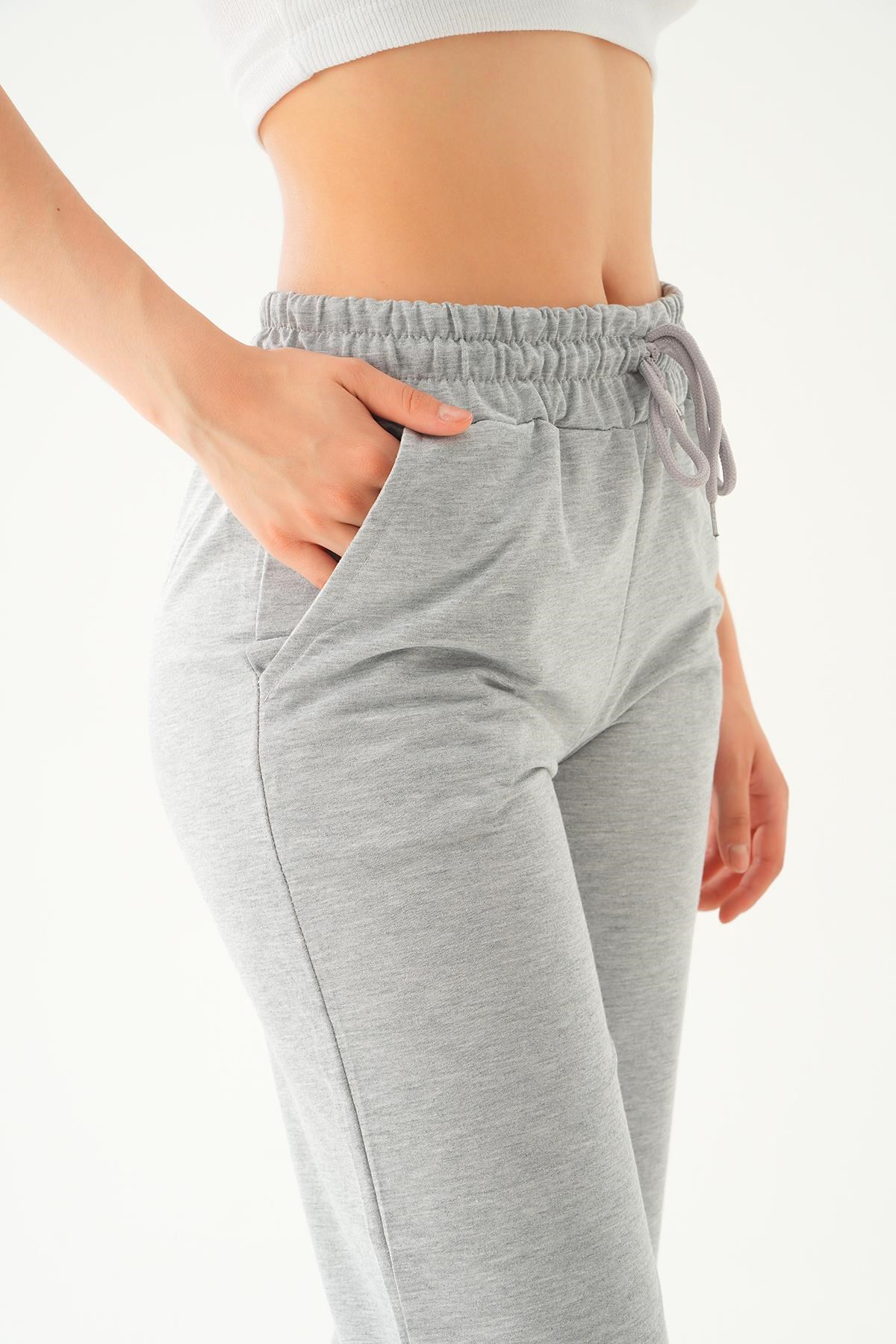 Gri Geniş Paça Eşofman 8241