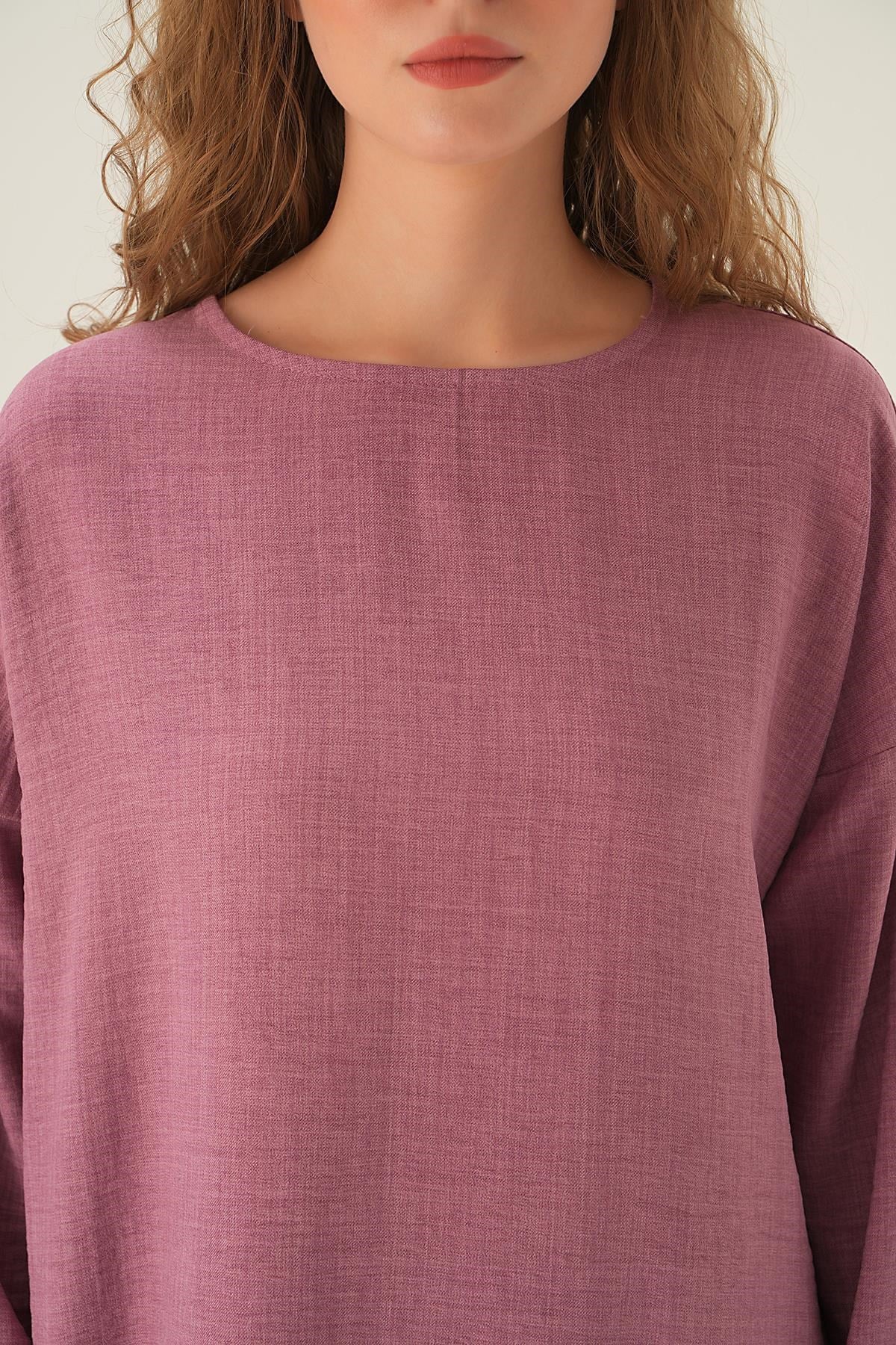 Gül Parçalı Tunik Pantolon Takım 4090A