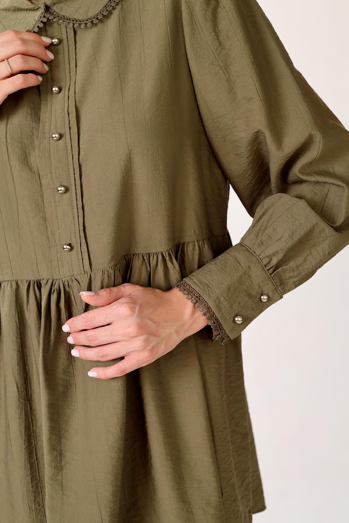 Haki Bebe Yaka Tunik 4069A