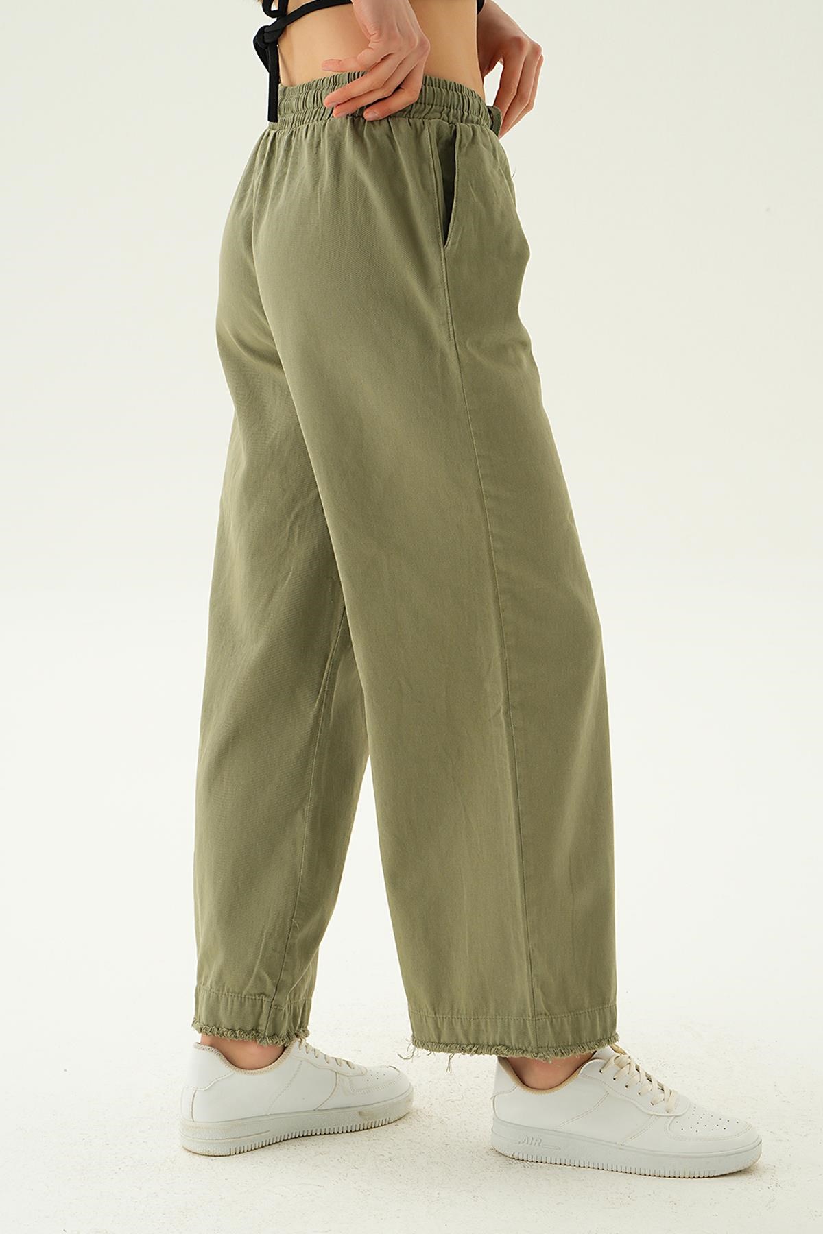Haki Bol Paça Pantolon 4760