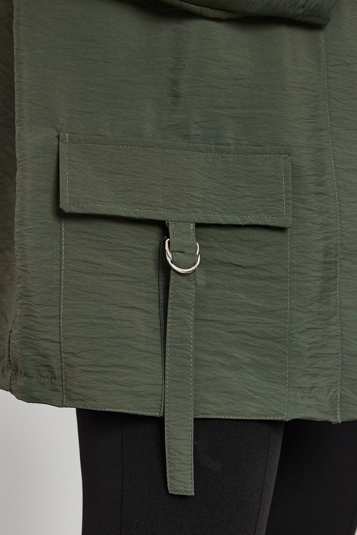 Haki Cep Detay Kimono 4194A
