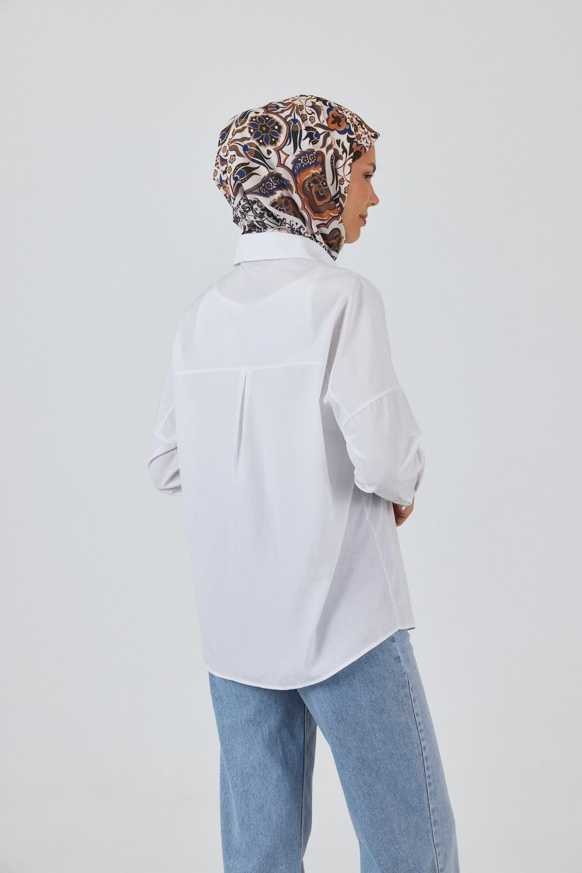 Haki Desenli Eşarp 3005