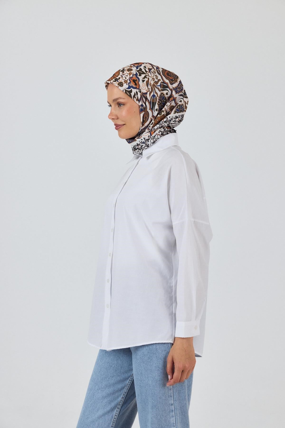 Haki Desenli Eşarp 3005