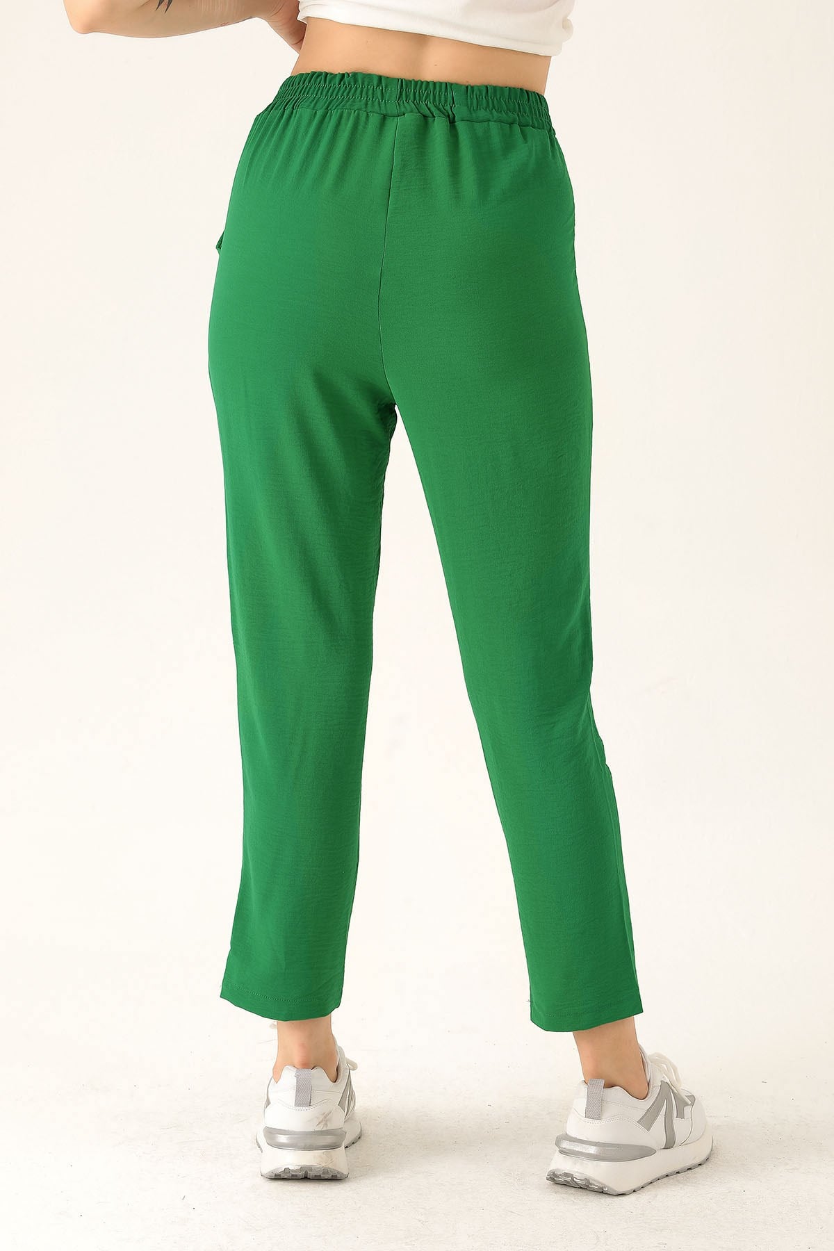 Havuç Bayan Pantolon - 6530A Benetton Yeşili