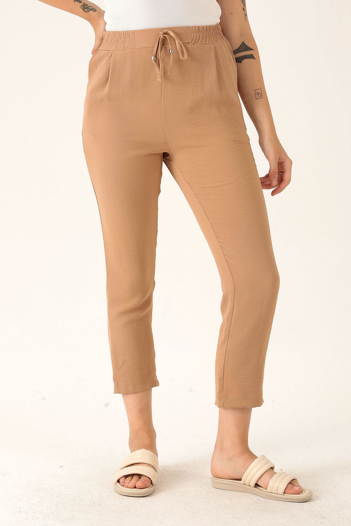 Havuç Bayan Pantolon - 6530A Vizon