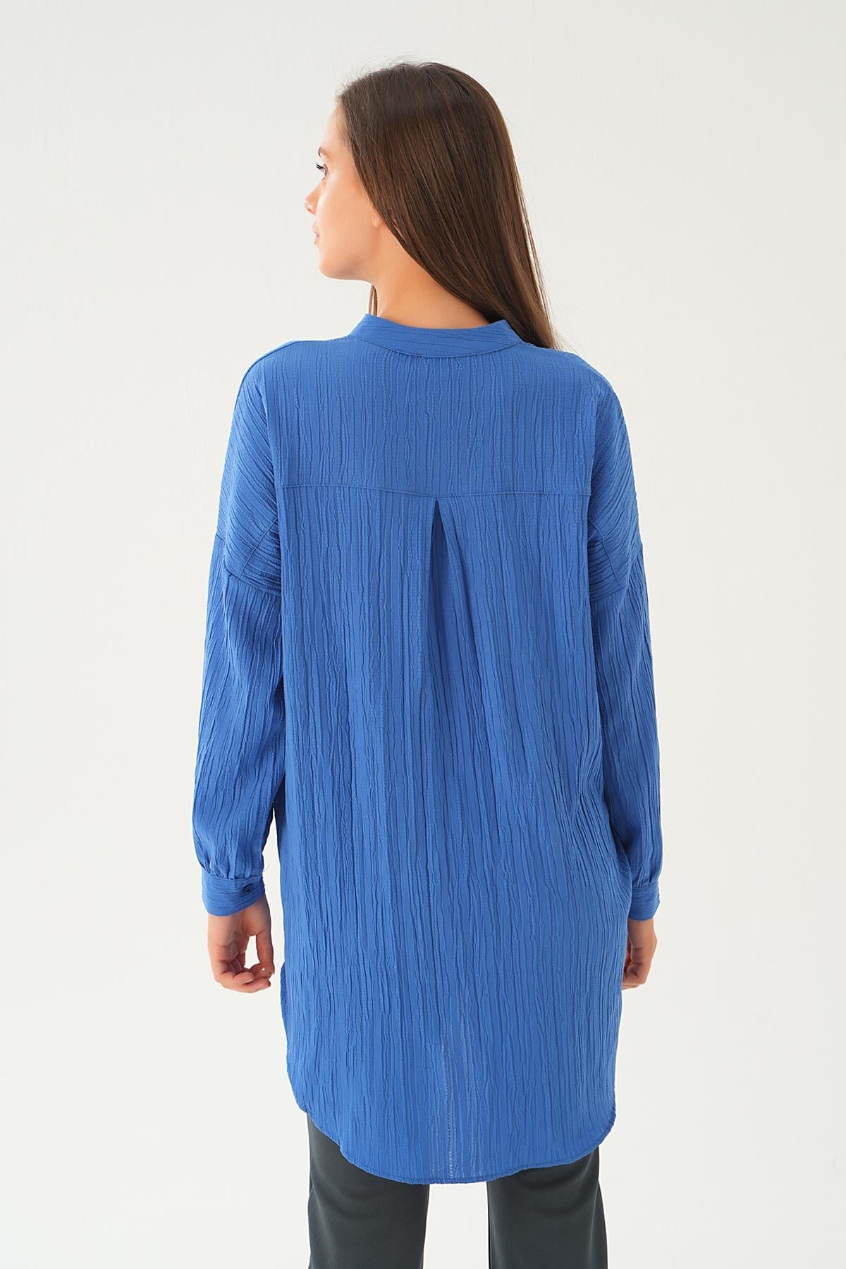 İndigo Hakim Yaka Tunik 4172A