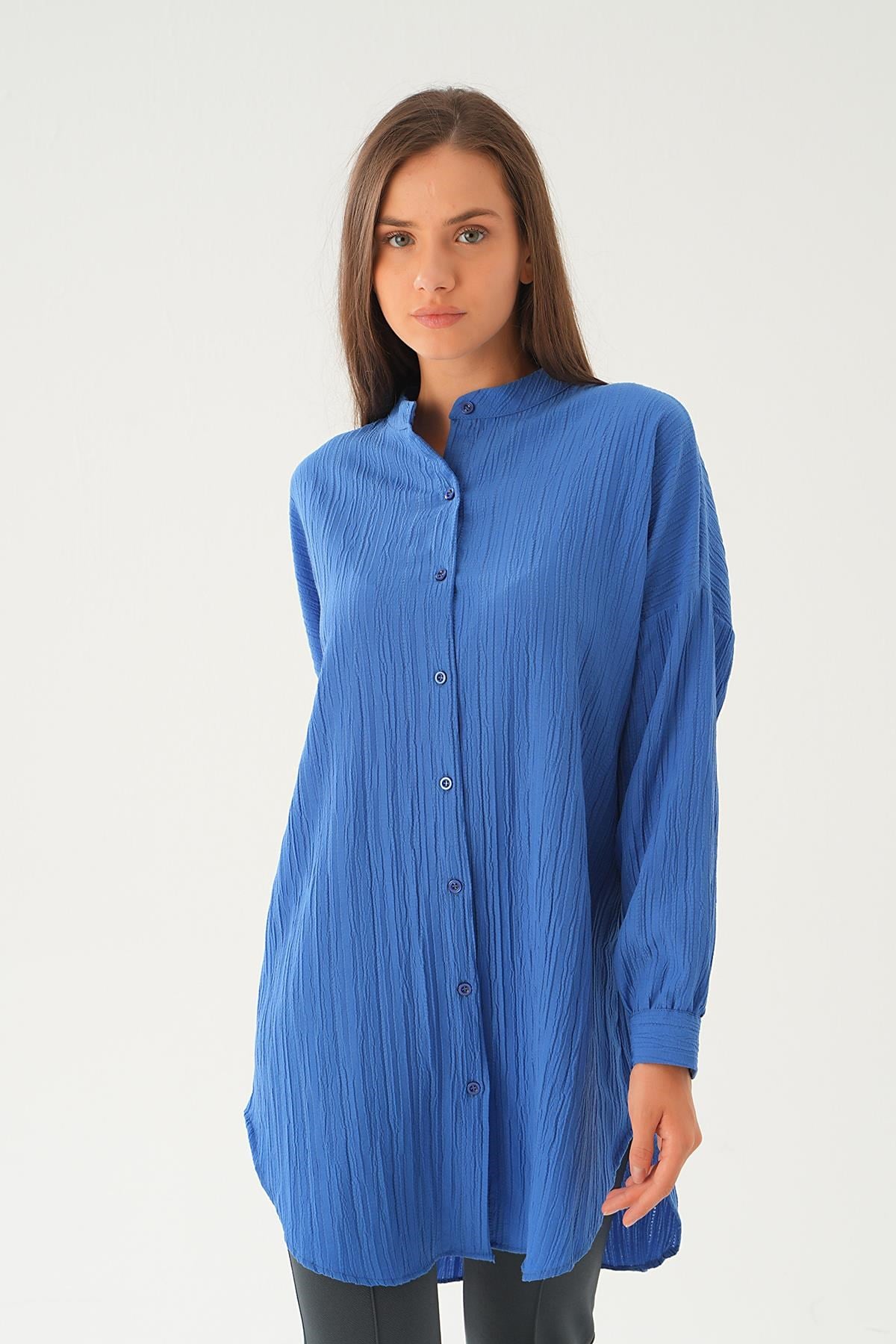 İndigo Hakim Yaka Tunik 4172A
