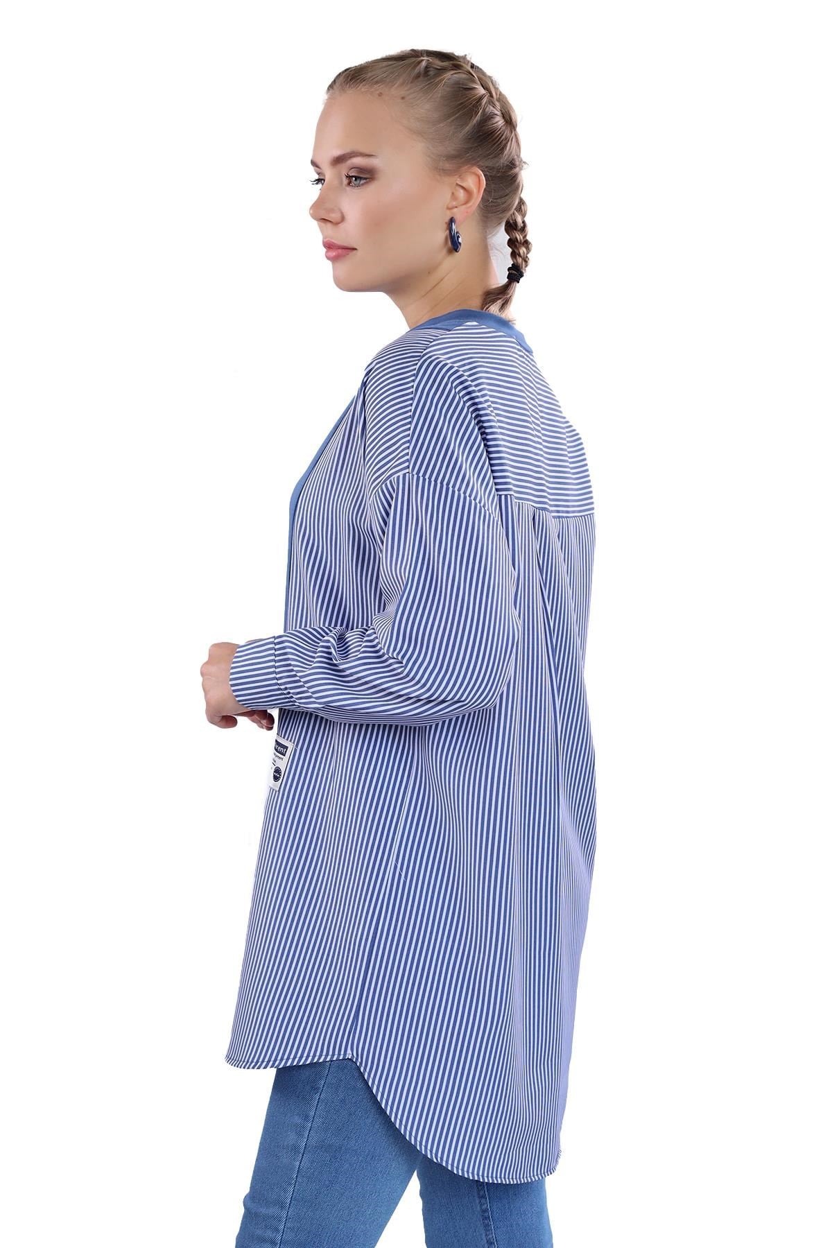İndigo İki Renk Tunik 18638