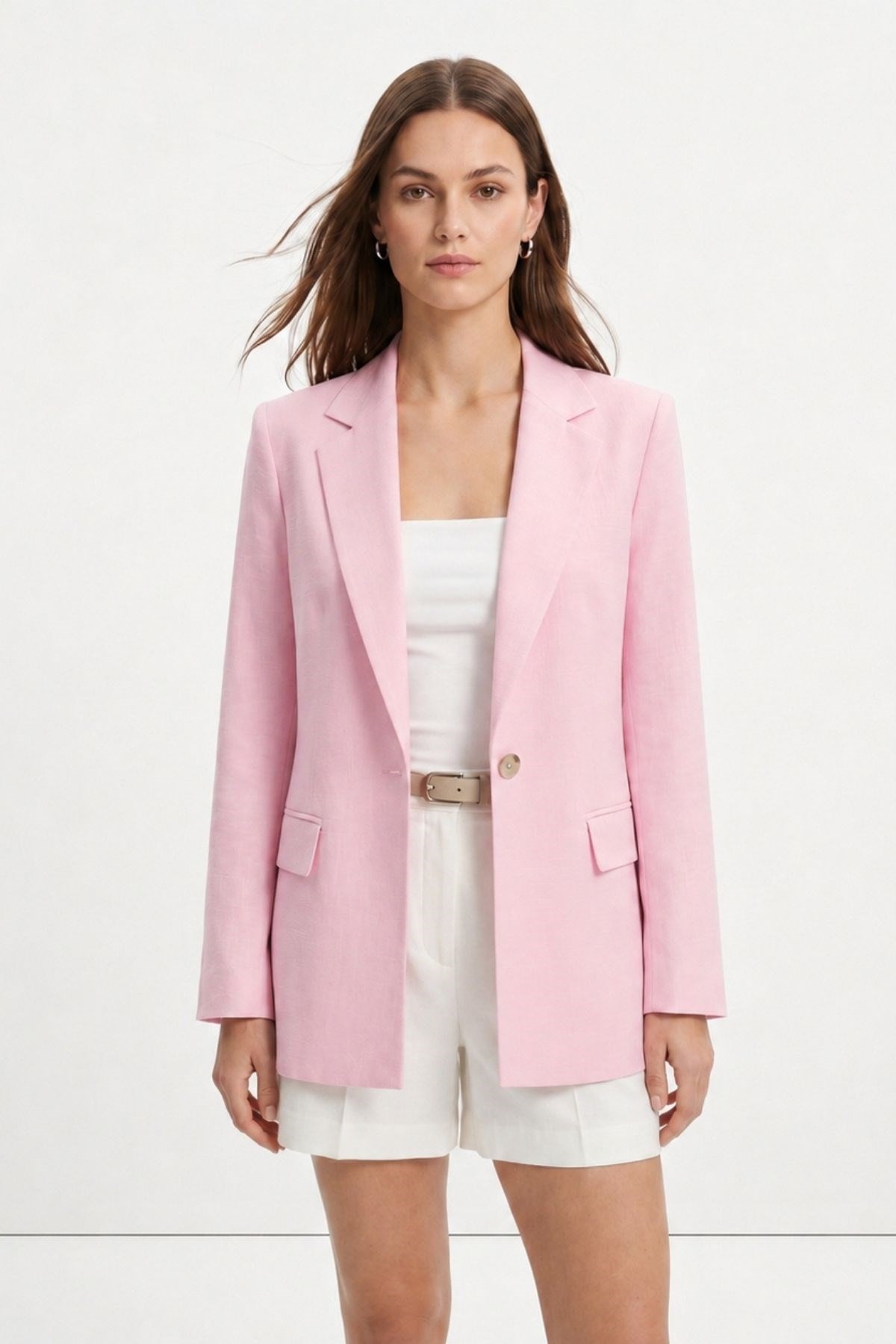 Kadın Ceket-Cep Detay Ceket 6023-3 Pembe -rulem