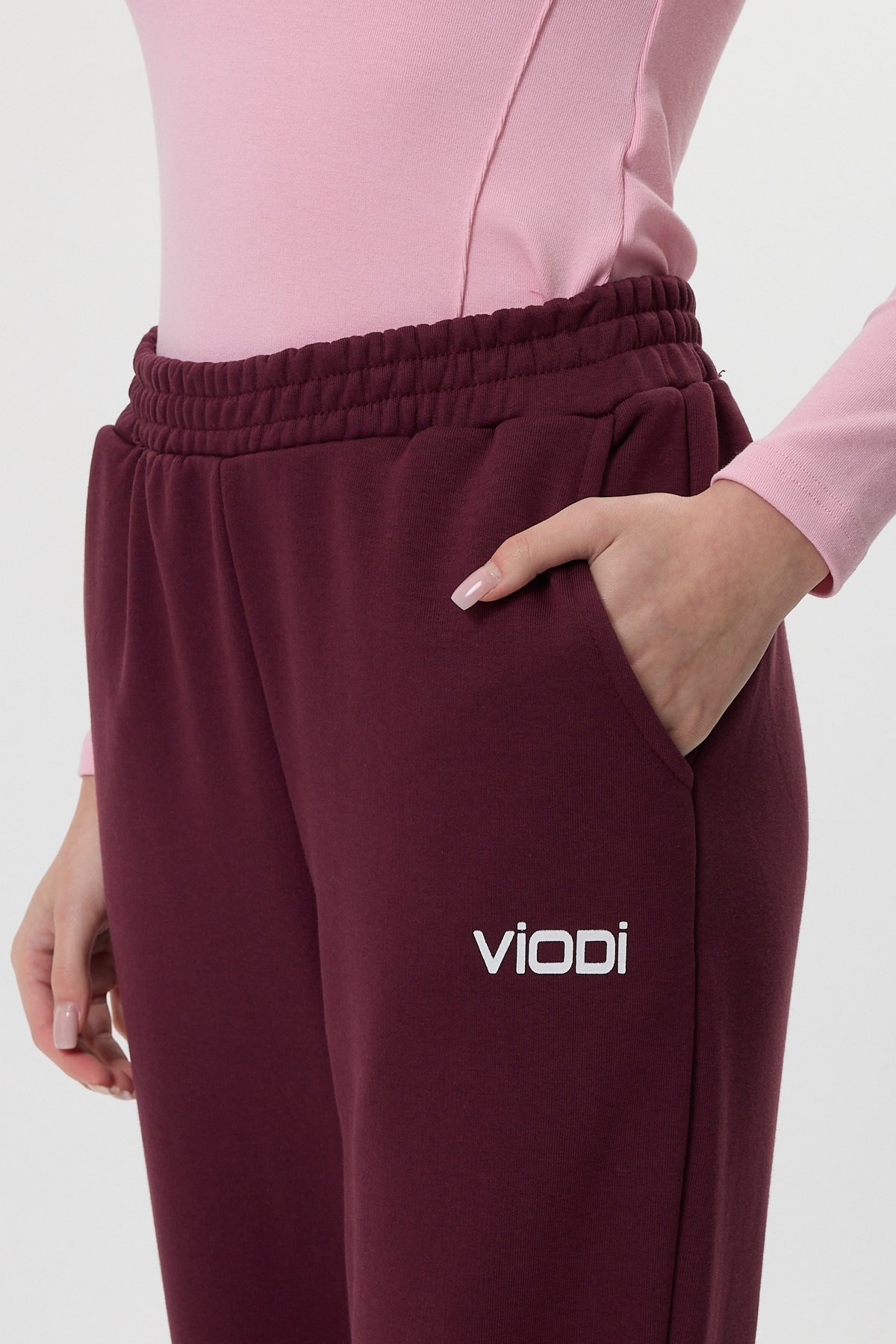 Kadın Eşofman-Bordo Viodi Baskılı Eşofman 8293A-rulem