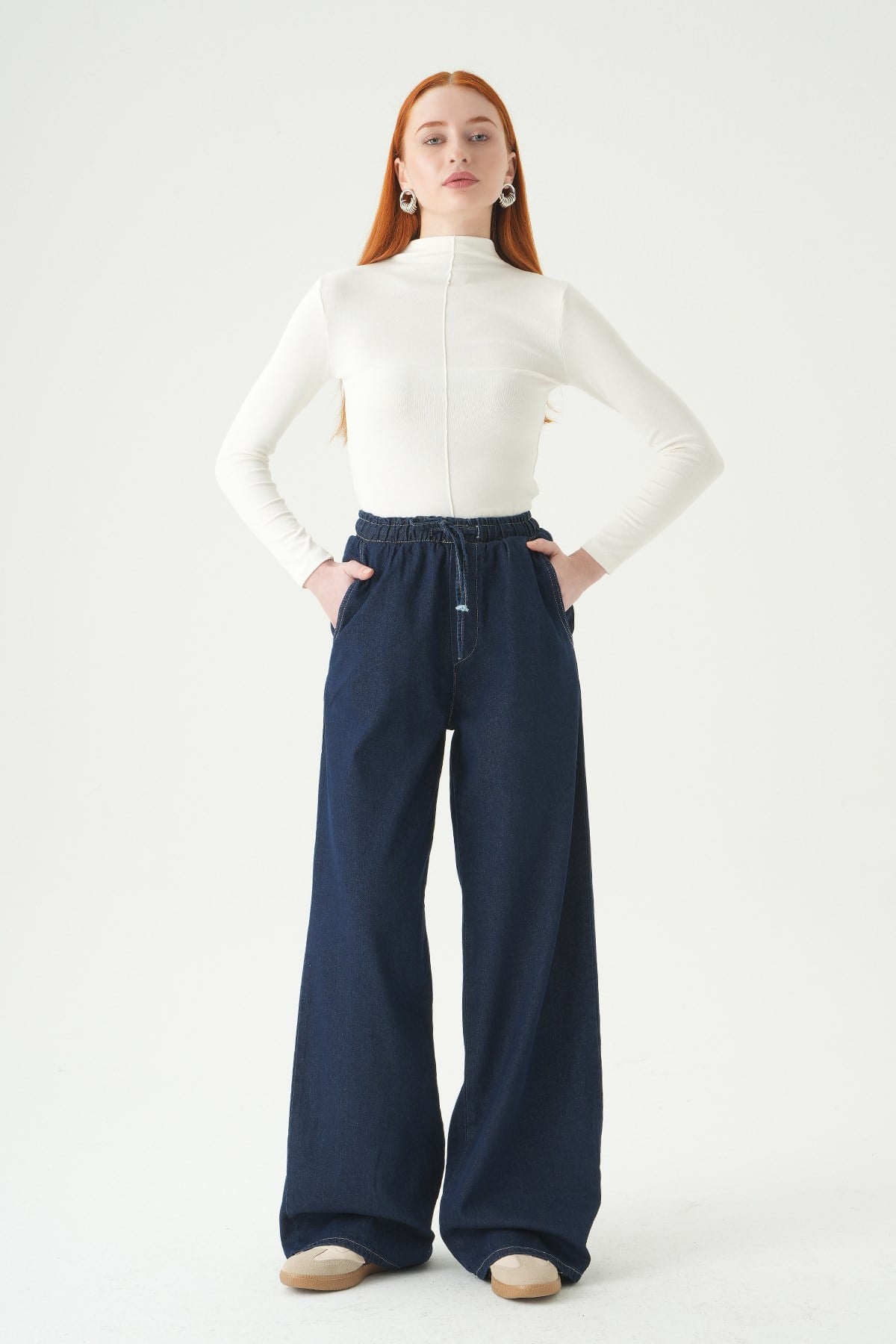 Kadın Jean Pantolon-Lastikli Kot Jean 6241 Laci -rulem