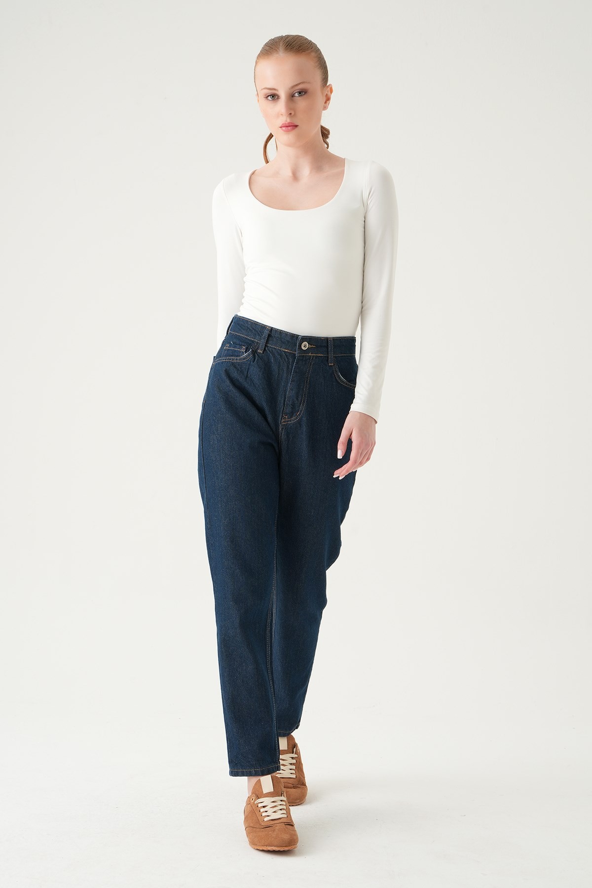 Kadın Jean Pantolon-Yüksek Bel Mom Jean 1063 Laci -rulem