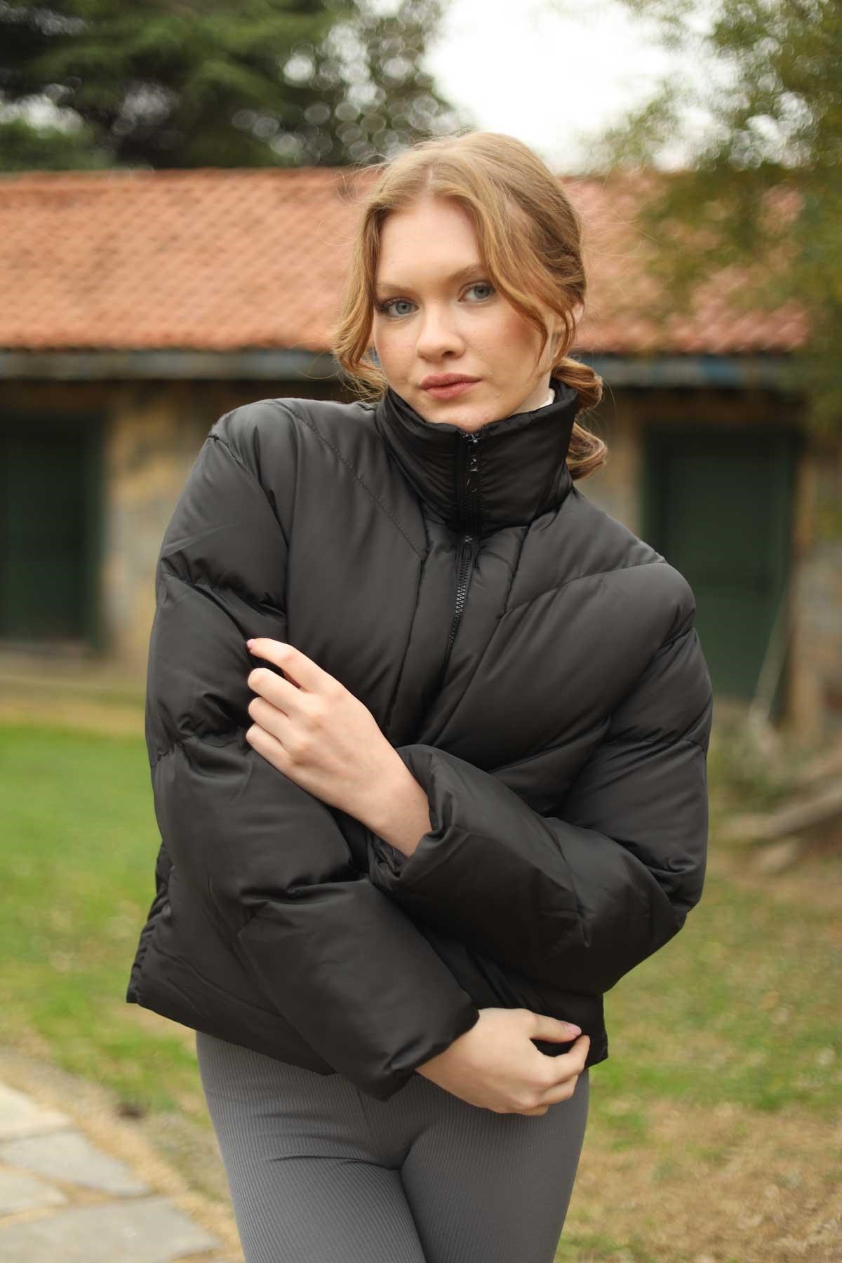 Kadın Mont-Şişme Mont 3005 Siyah -rulem