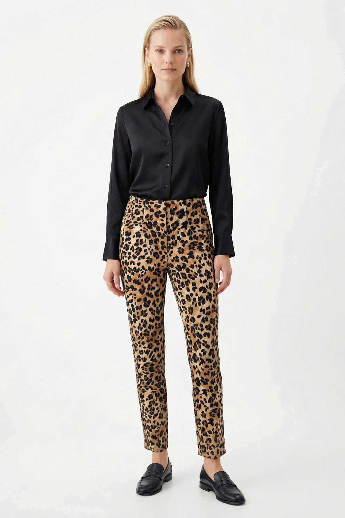 Kadın Pantolon-Leopar Desenli Pantolon 2311 Leopar -rulem