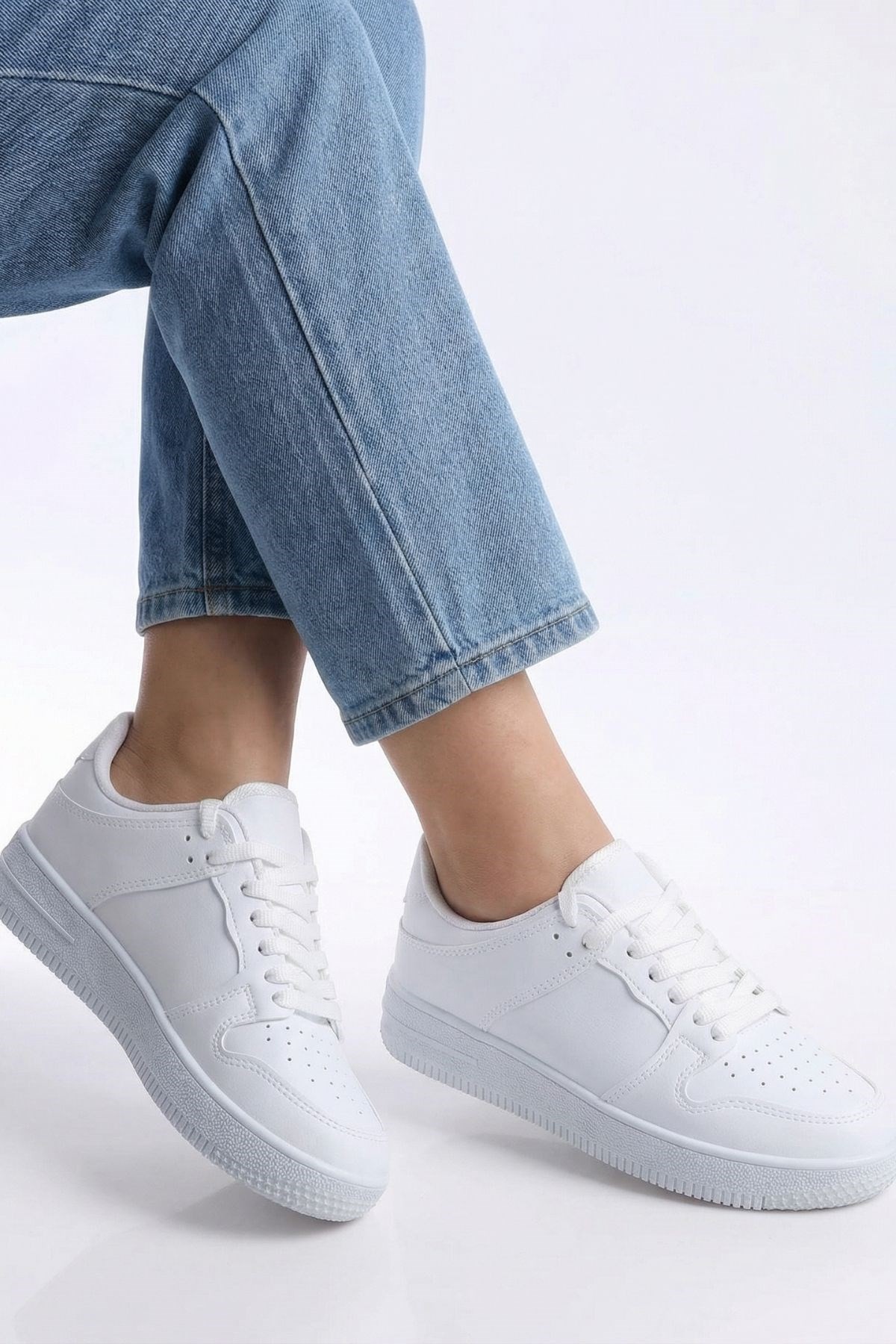 Kadın Spor Ayakkabı-Sneaker-Spor Ayakkabı 8585 Beyaz -rulem