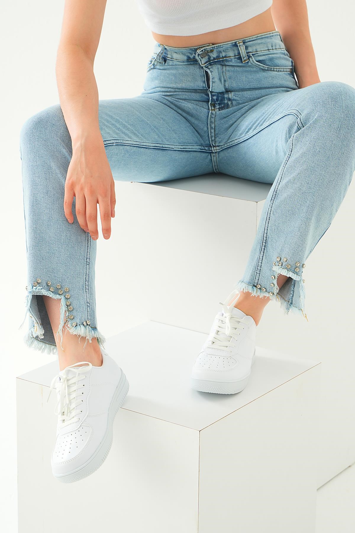 Kadın Spor Ayakkabı-Sneaker-Spor Ayakkabı - 7028 Beyaz-rulem
