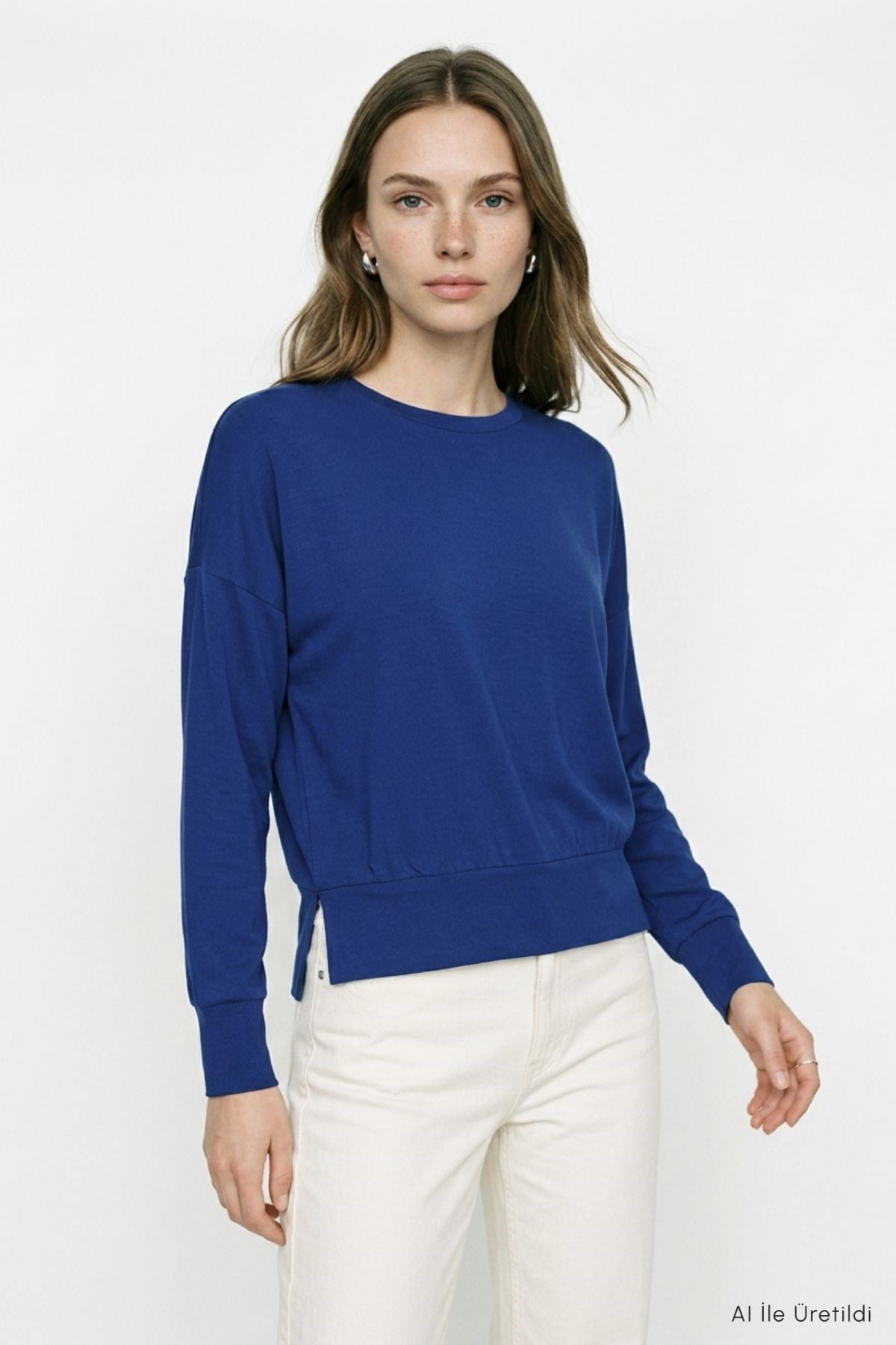 Kadın Sweatshirt-Bisiklet Yaka Sweat 8307A Laci -rulem