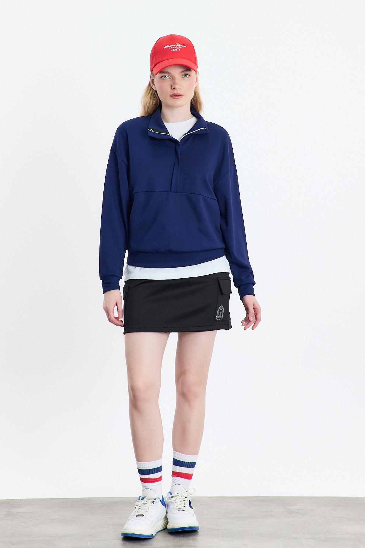 Kadın Sweatshirt-Fermuar Detay Oysho Sweat 4011 Laci -rulem