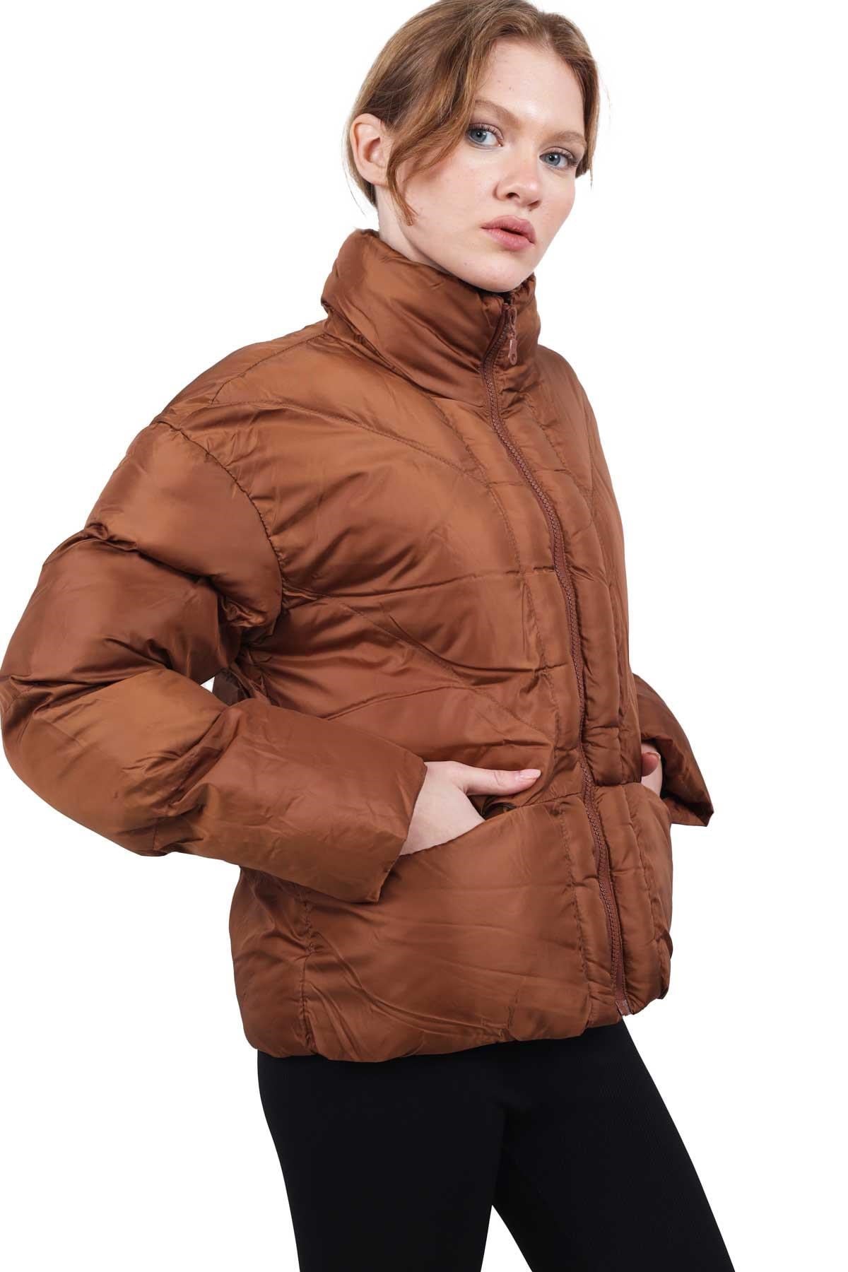 Kahve Şişme Mont 3005