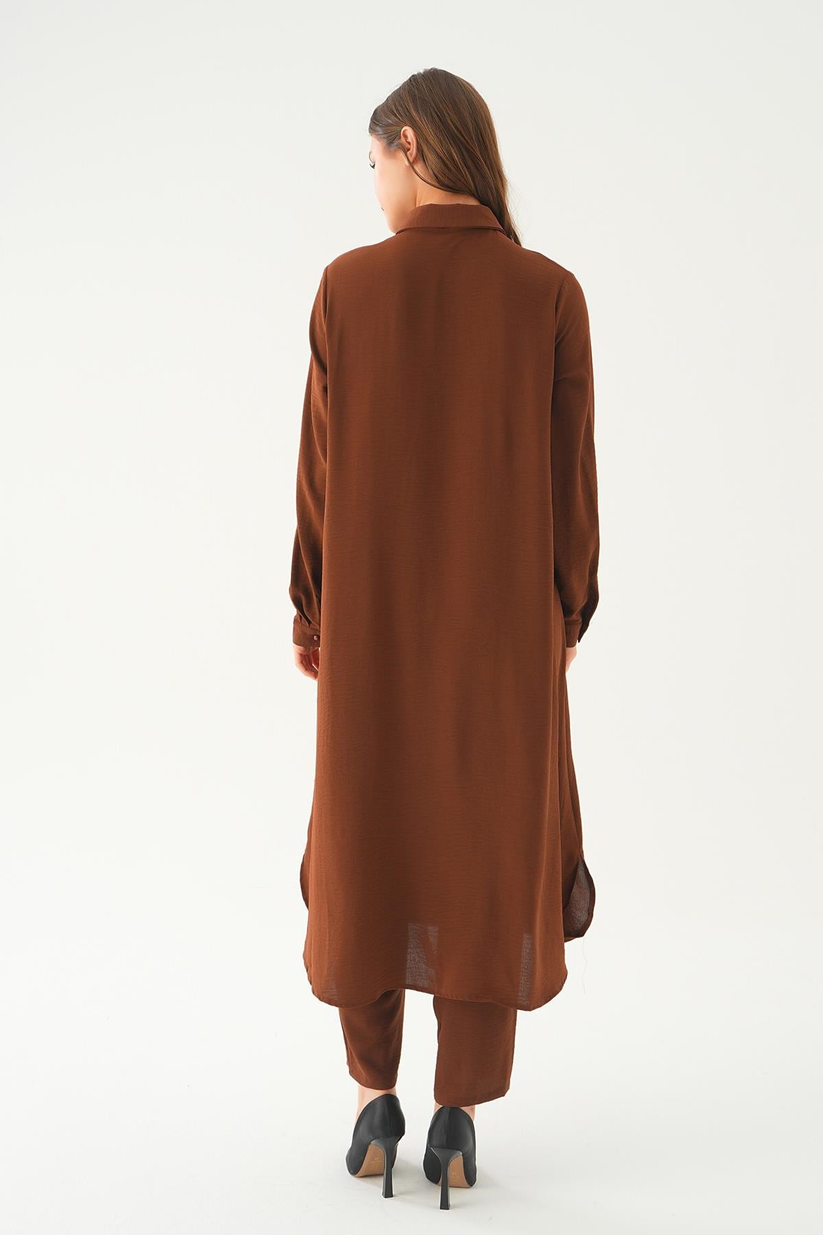 Kahve Tunik Pantolon Takım 4016A