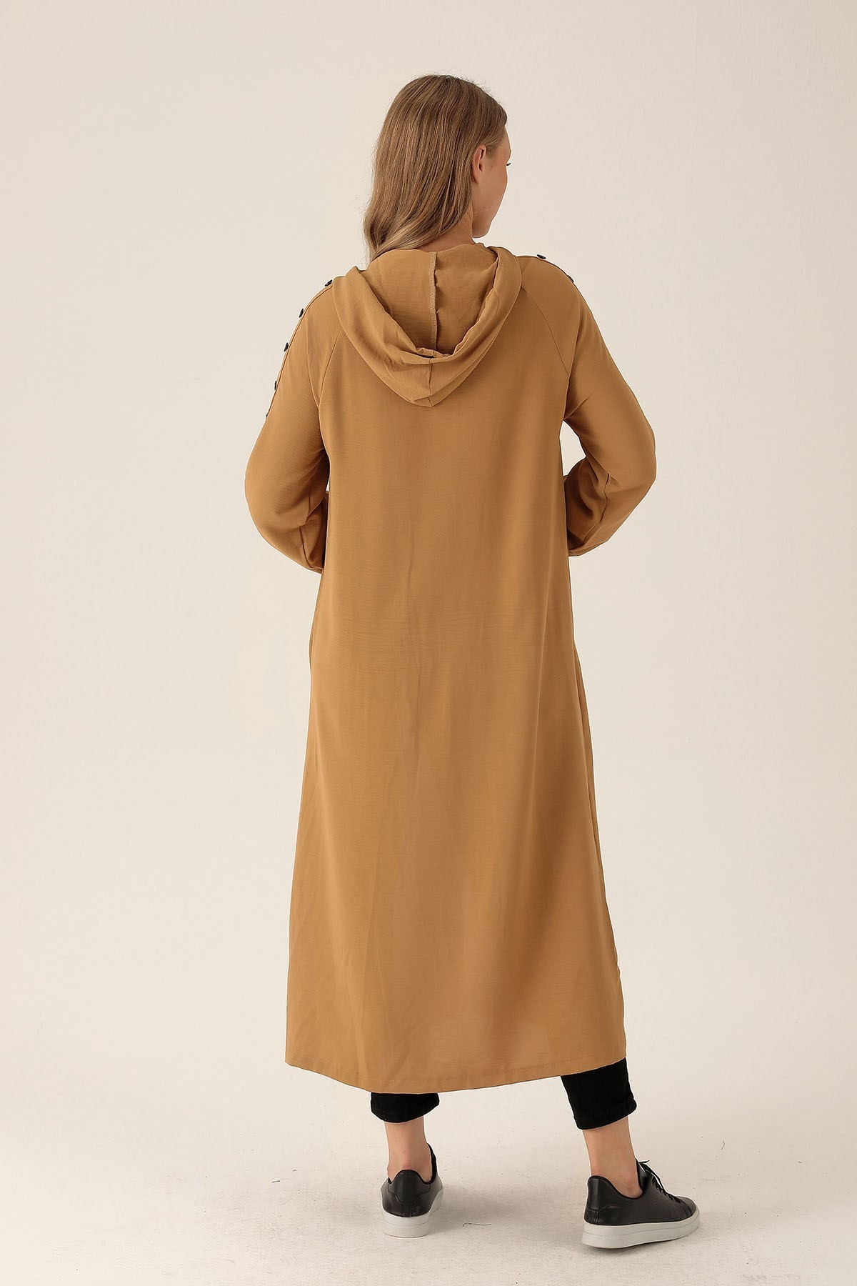 Kapüşunlu Uzun Kap - 6298A Vizon