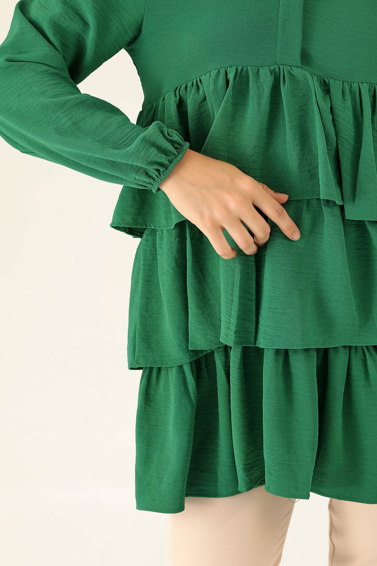Kat Kat Detaylı Tunik - 6470A Benetton Yeşili