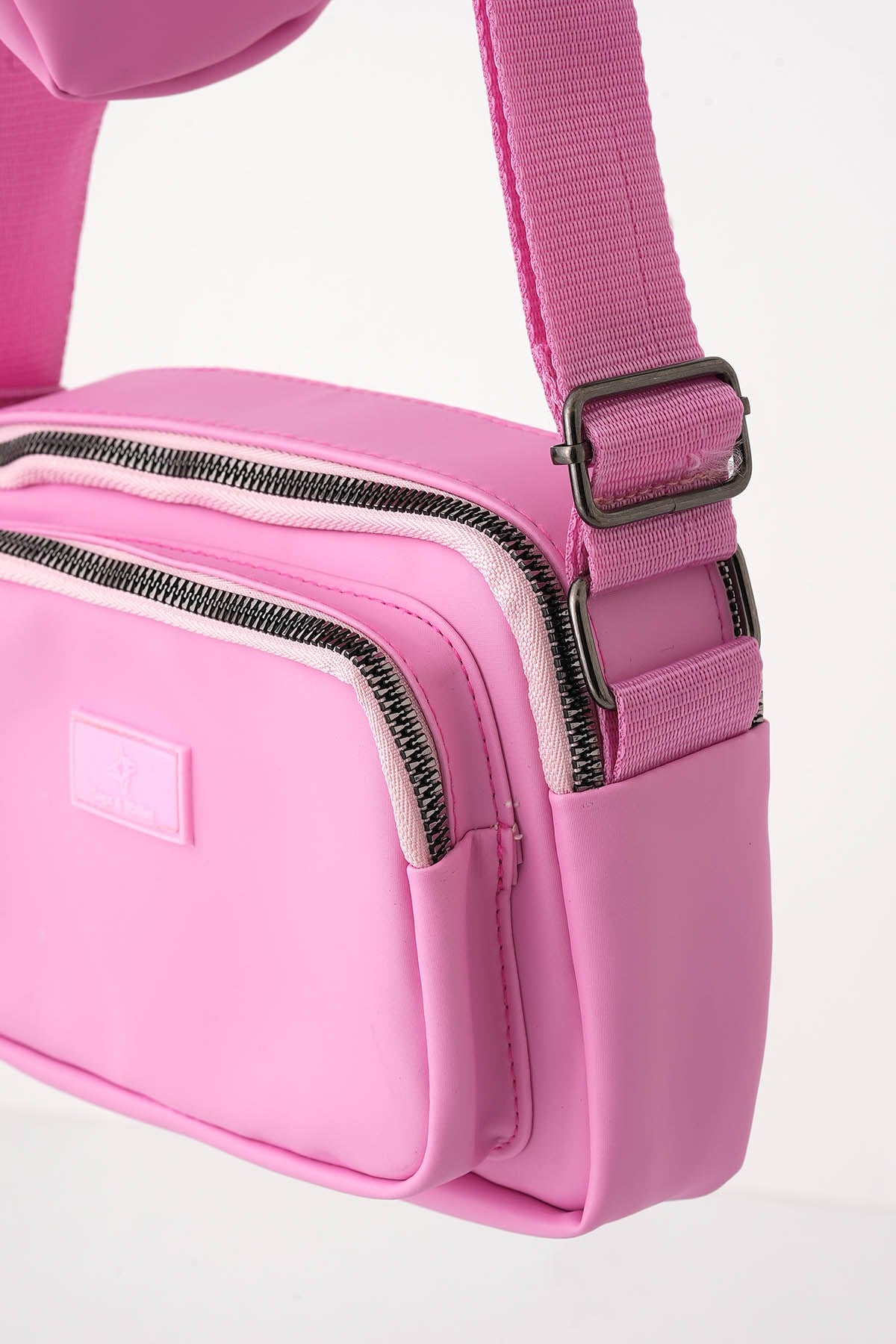 Kırınkıl Kumaş Bayan Cüzdanlı Çanta - 3064 Pembe