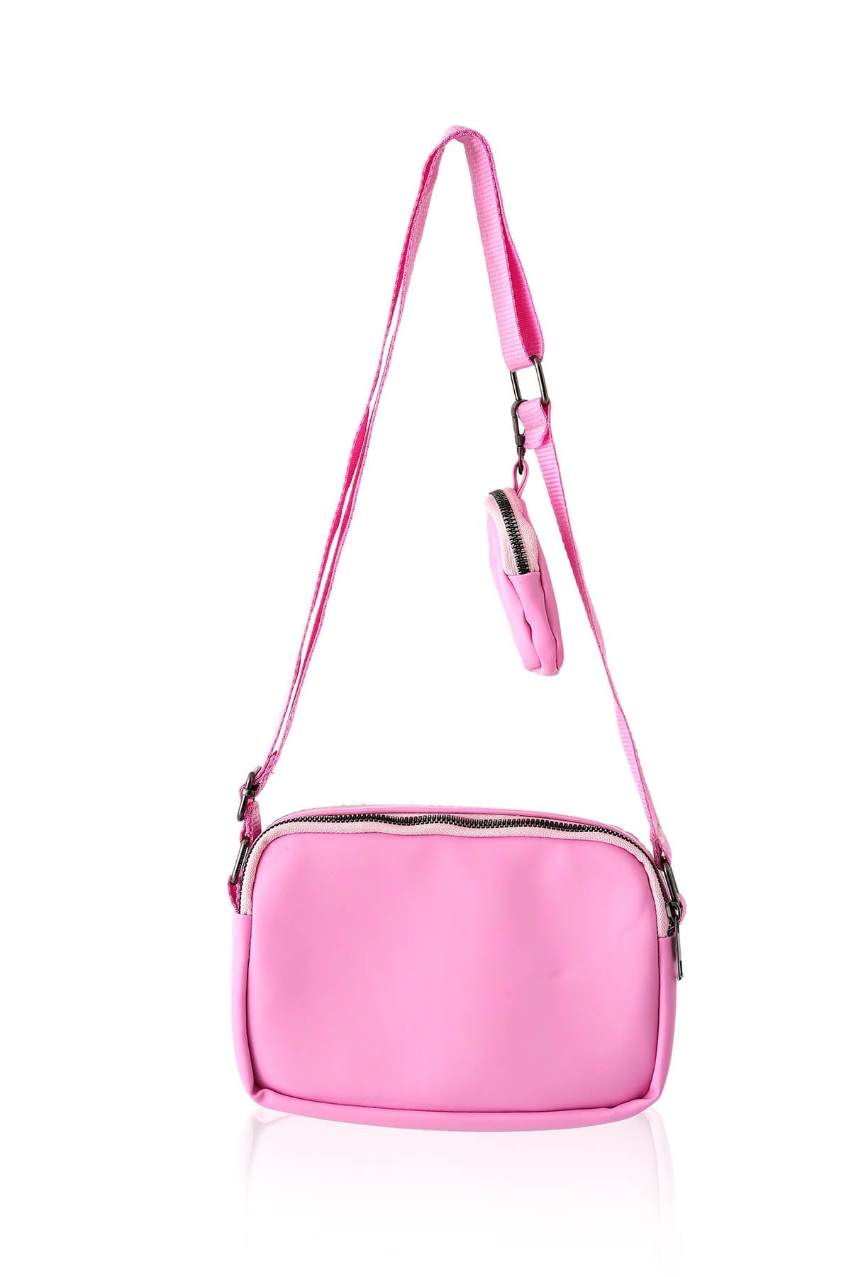Kırınkıl Kumaş Bayan Cüzdanlı Çanta - 3064 Pembe
