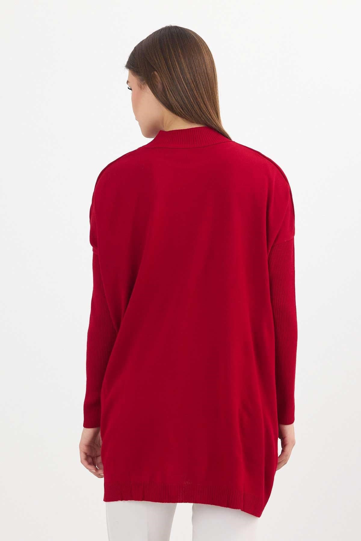 Kırmızı Balıkçı Yaka Tunik 5315
