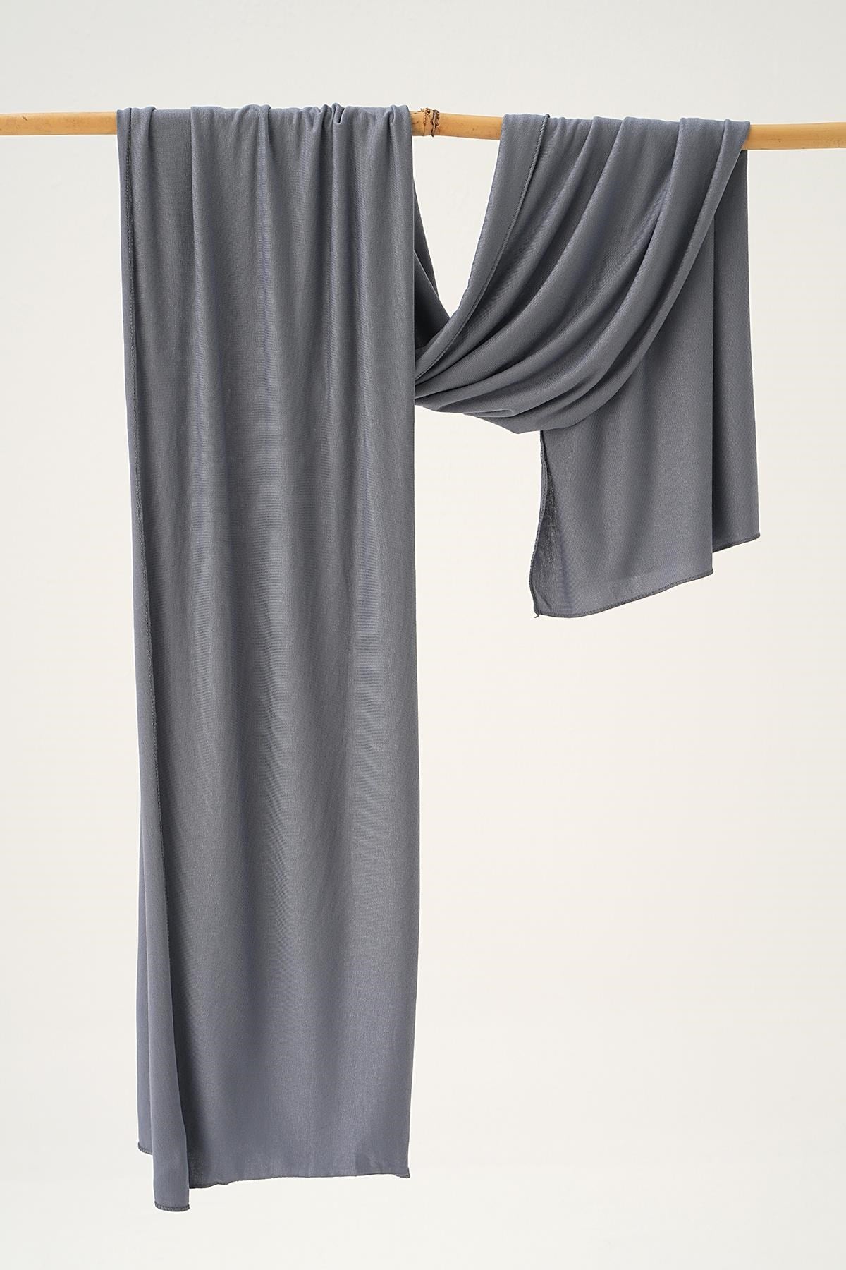 Koyu Gri Penye Şal 5670