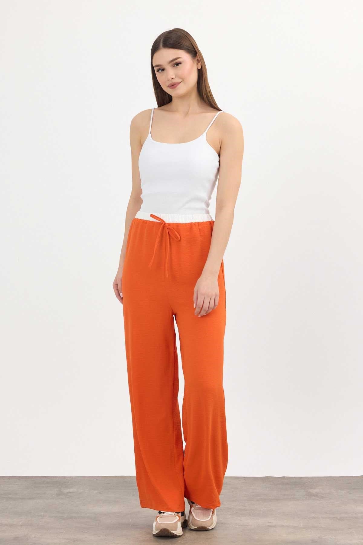 Koyu Orange Bol Paça Pantolon 4327A