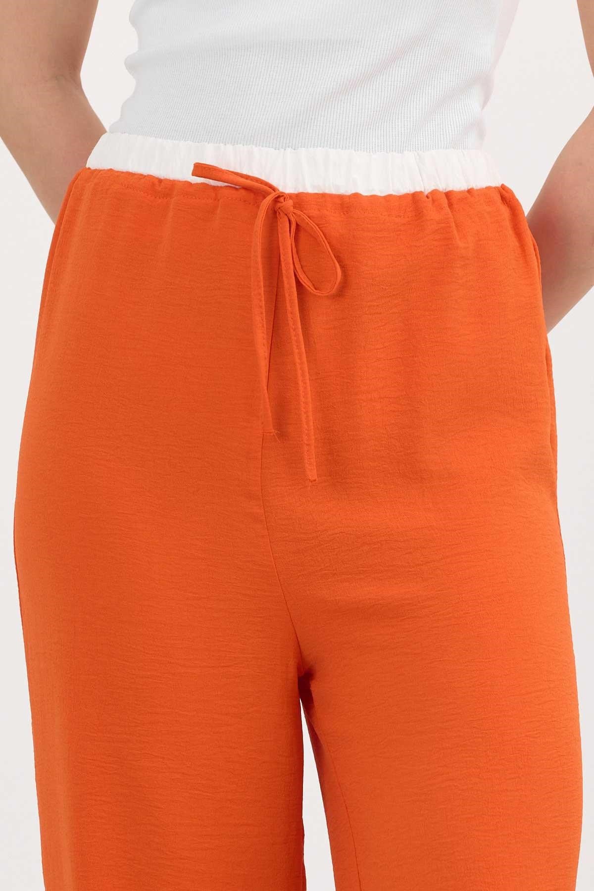 Koyu Orange Bol Paça Pantolon 4327A