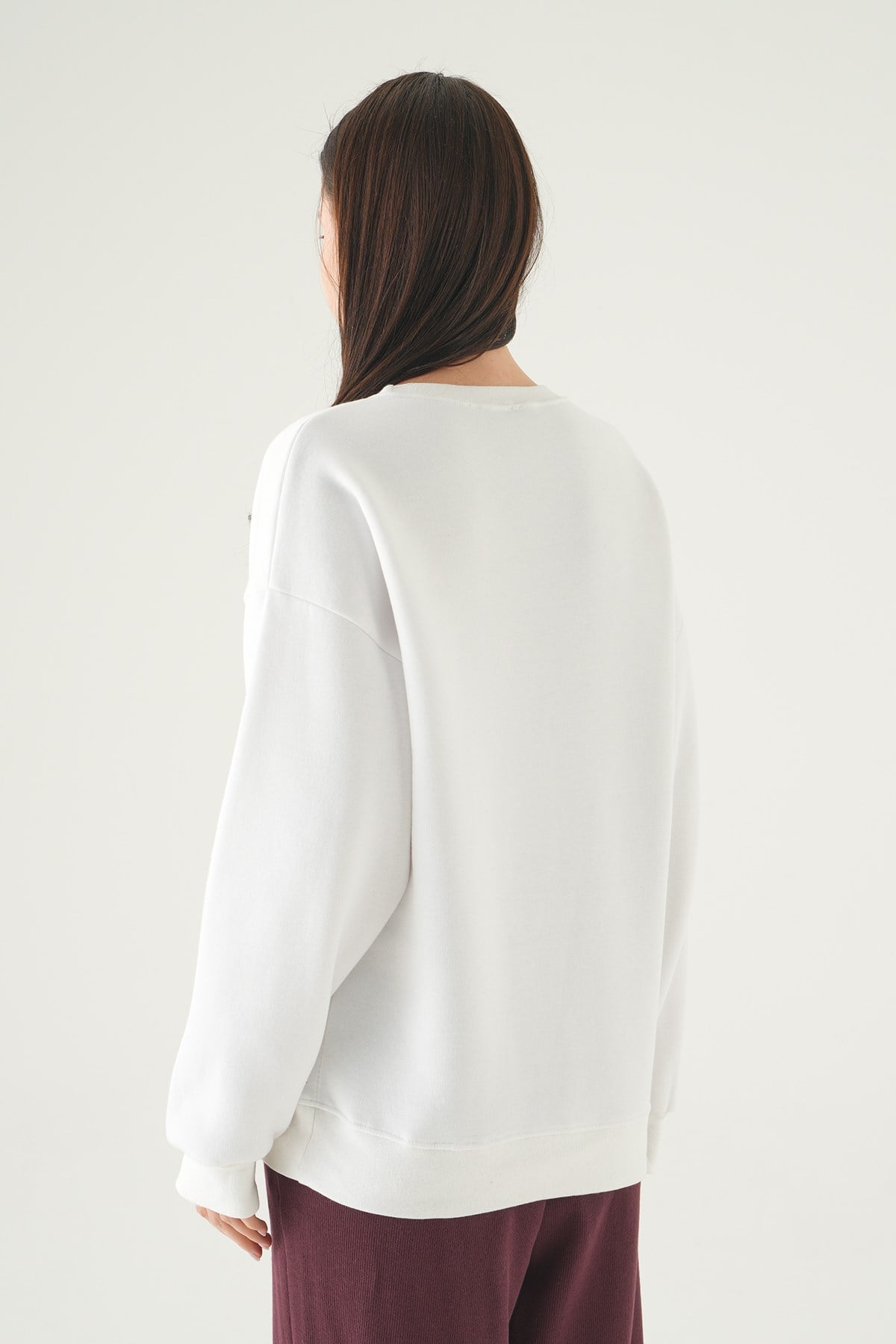 Krem Cherry On Top Baskılı Sweat 1041