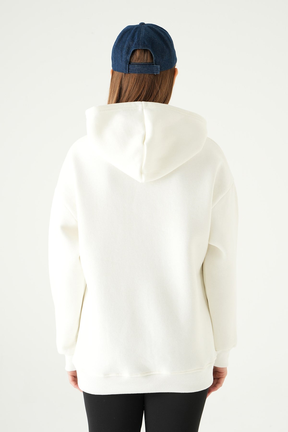 Krem Los Angeles Baskılı Sweat 1042