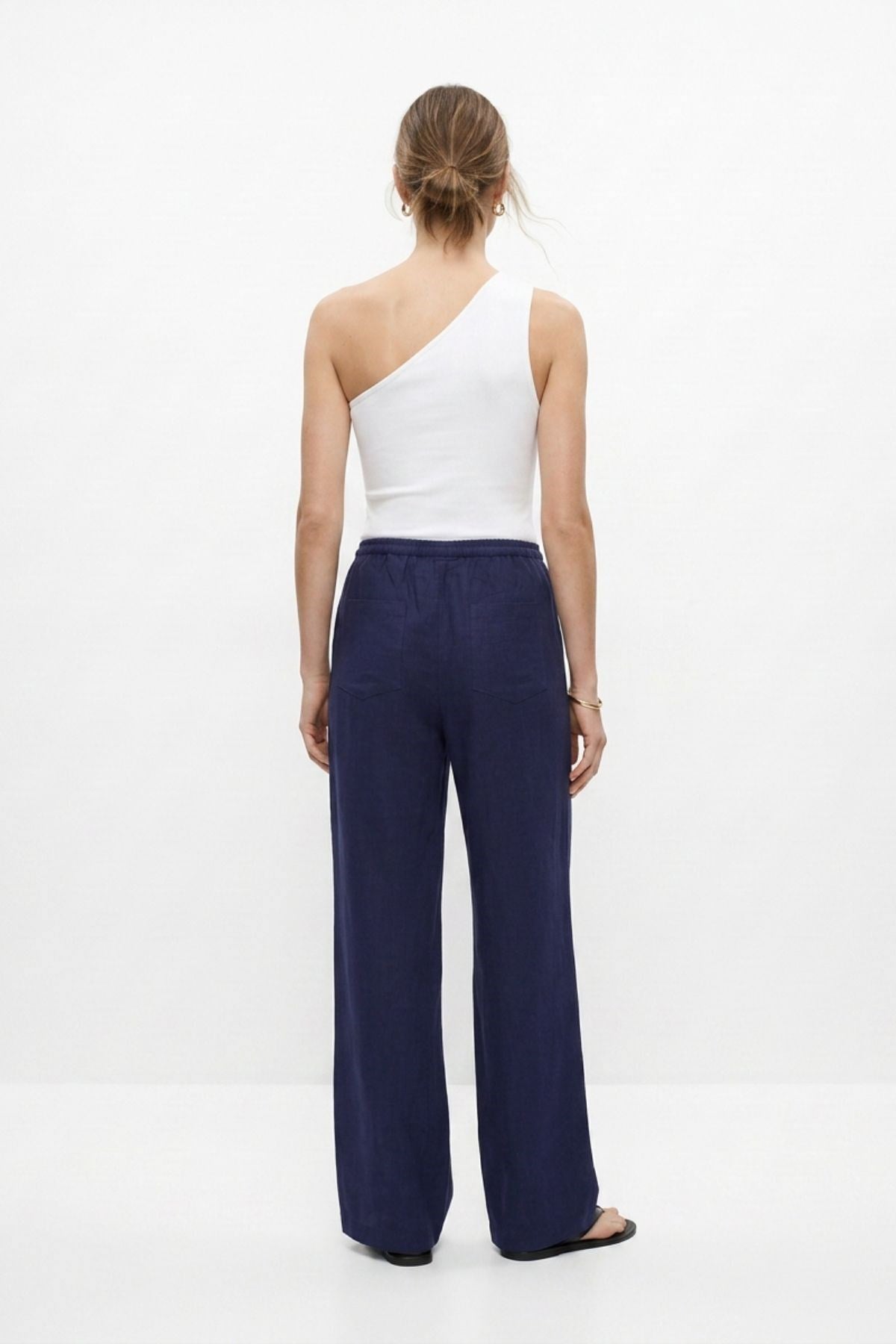 Laci Bel İnce Lastikli Cepli Pantolon 8168A