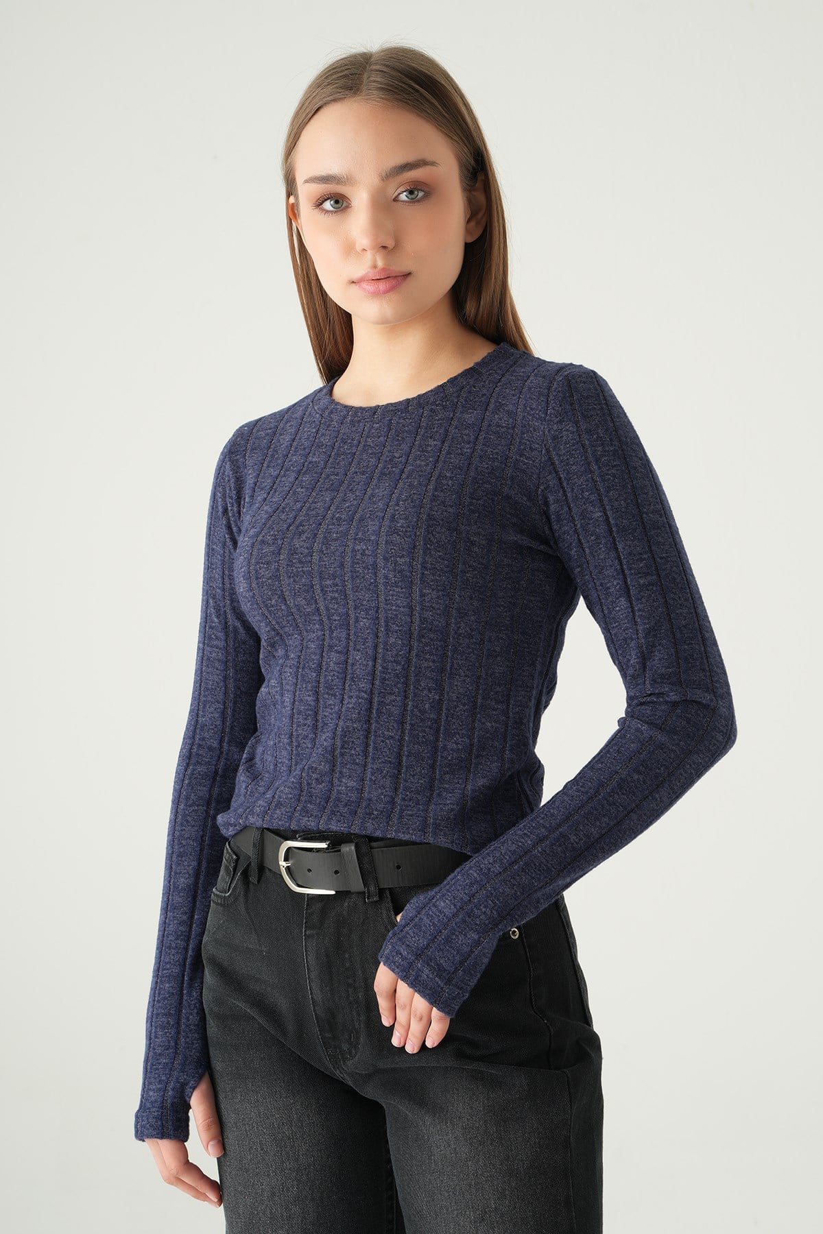 Laci Bisiklet Yaka Bluz 8268A