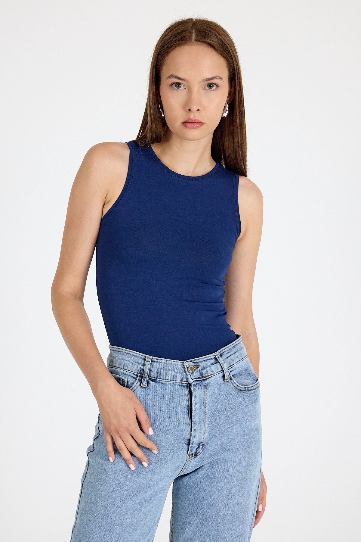 Laci  Bisiklet Yaka Kolsuz Slim Fit Atlet 1663