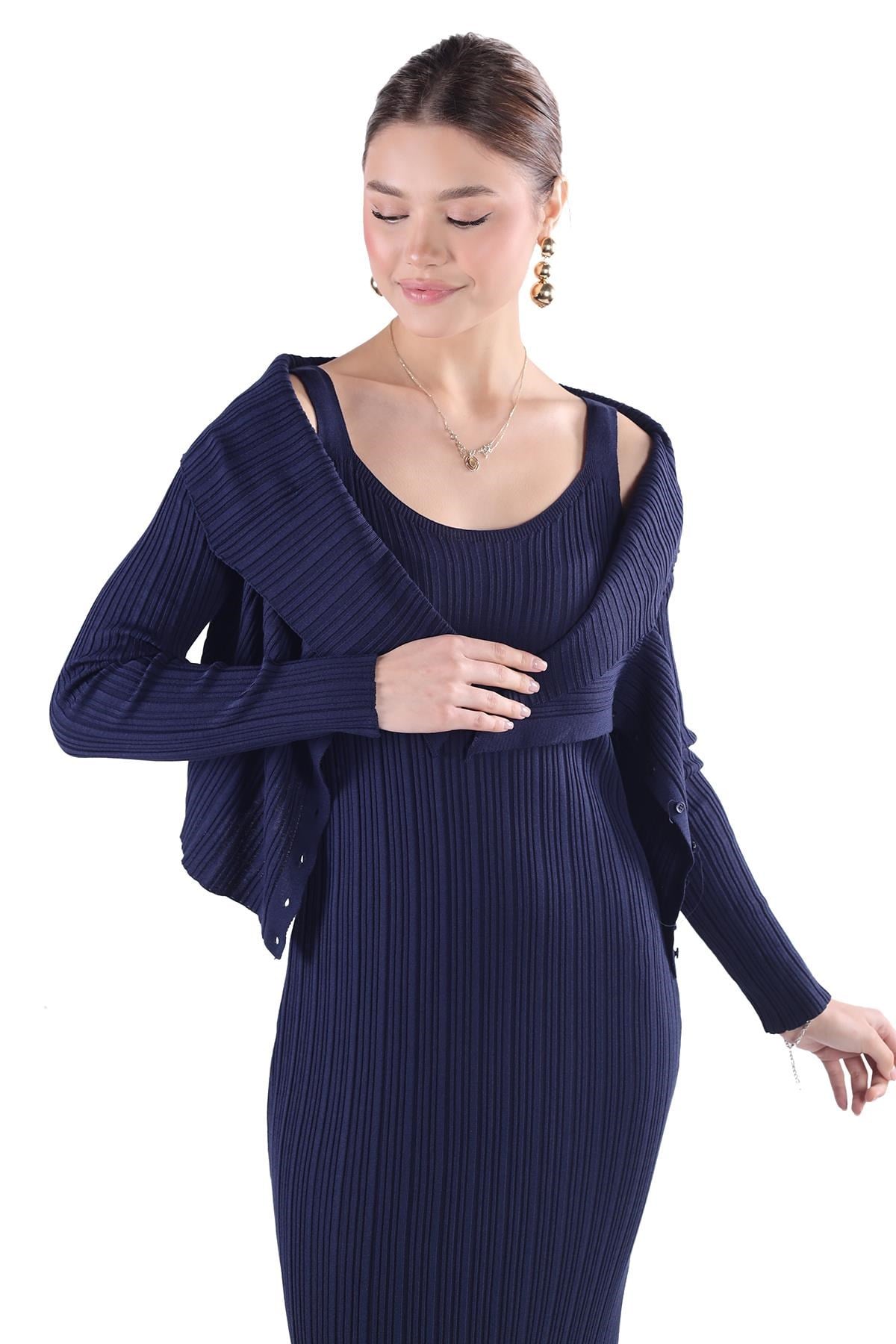 Laci Madonna Yaka Elbise Takım 24216