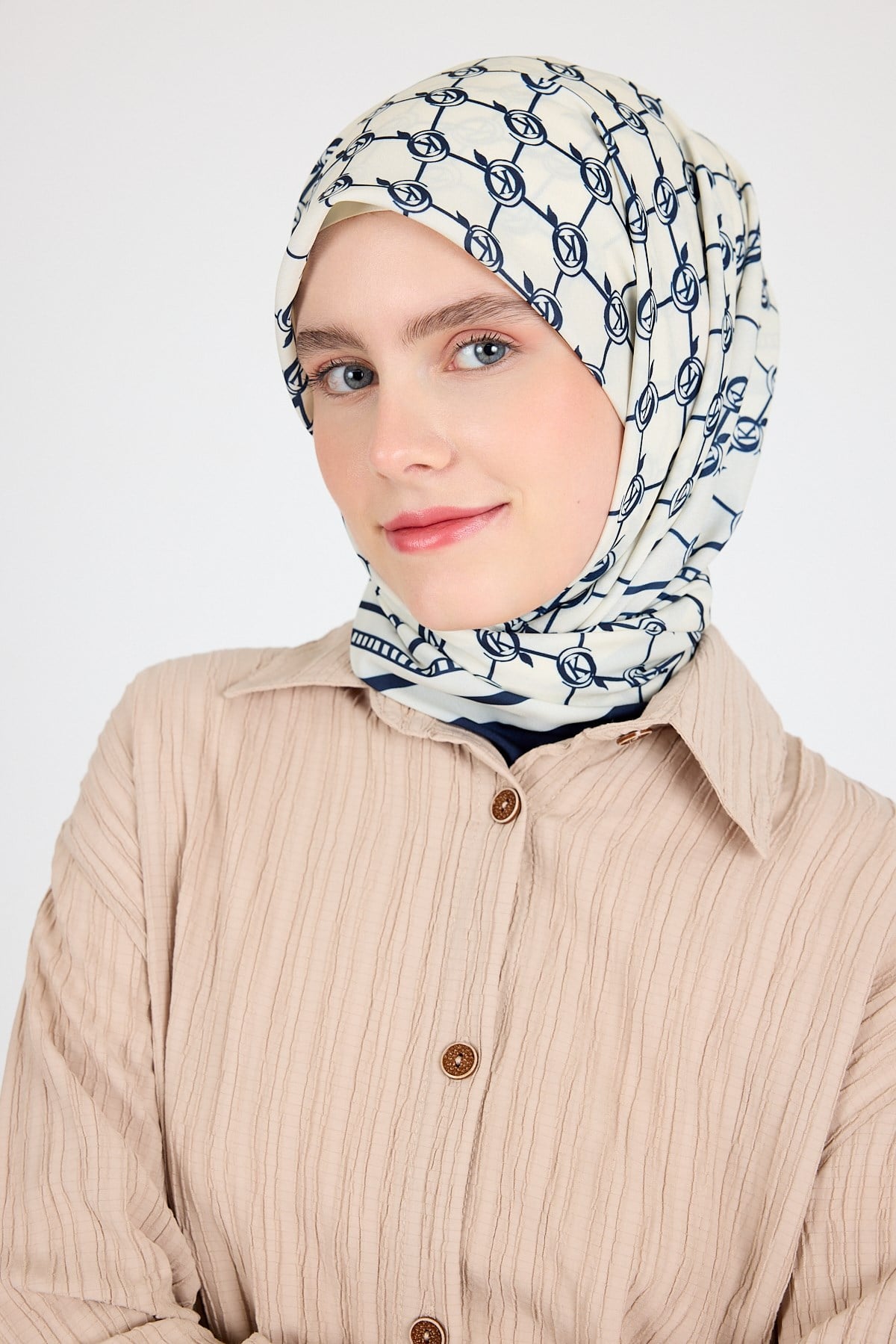 Laci Monogram Desenli Eşarp 3015