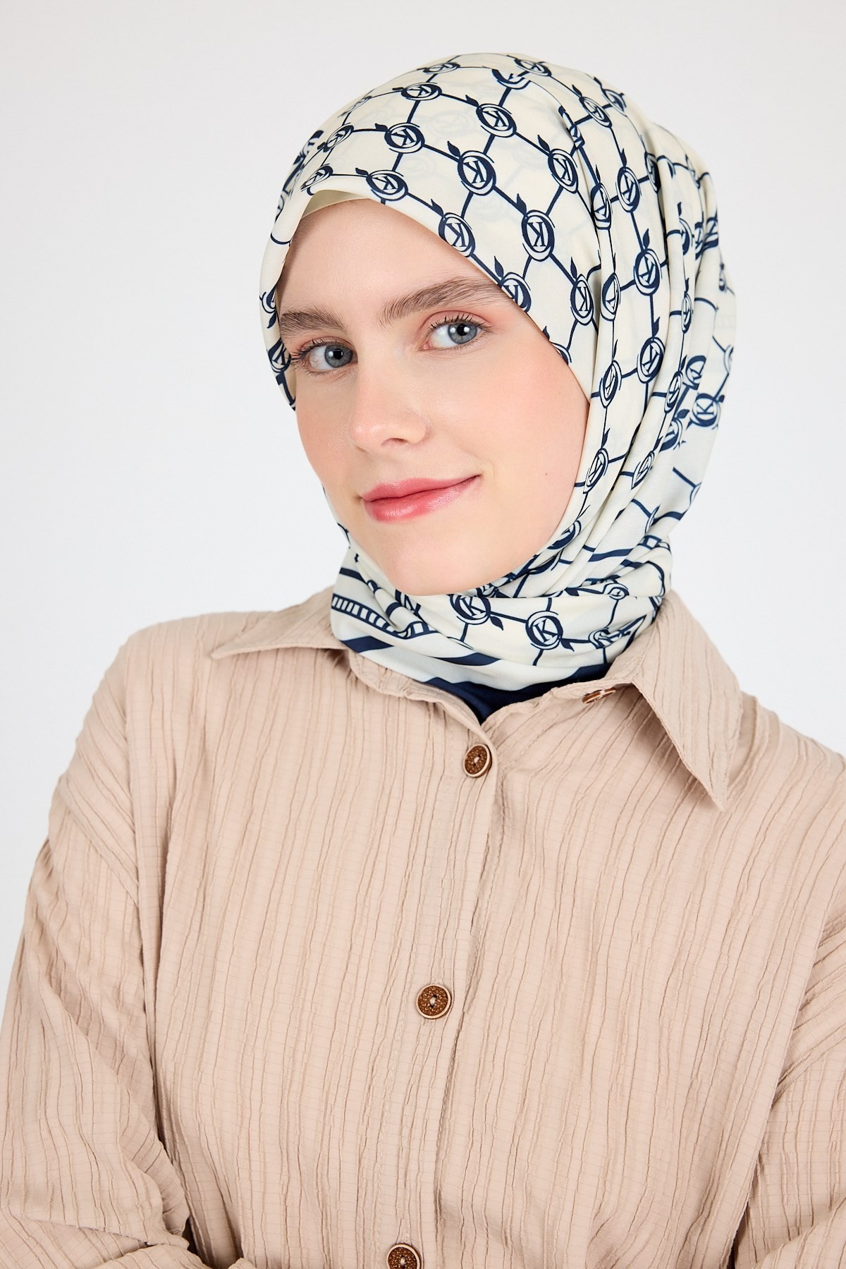 Laci Monogram Desenli Eşarp 3015