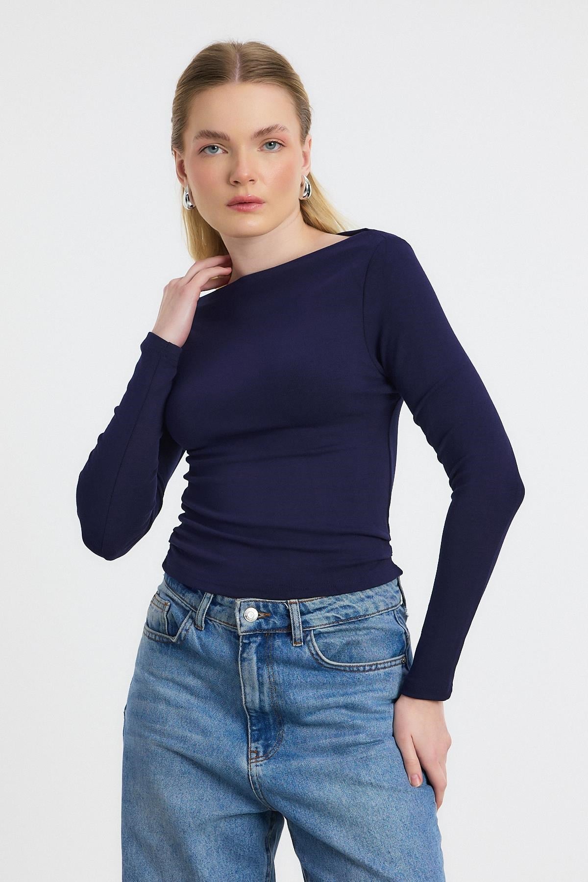 Laci Yanları Büzgülü Oysho Bluz 6893