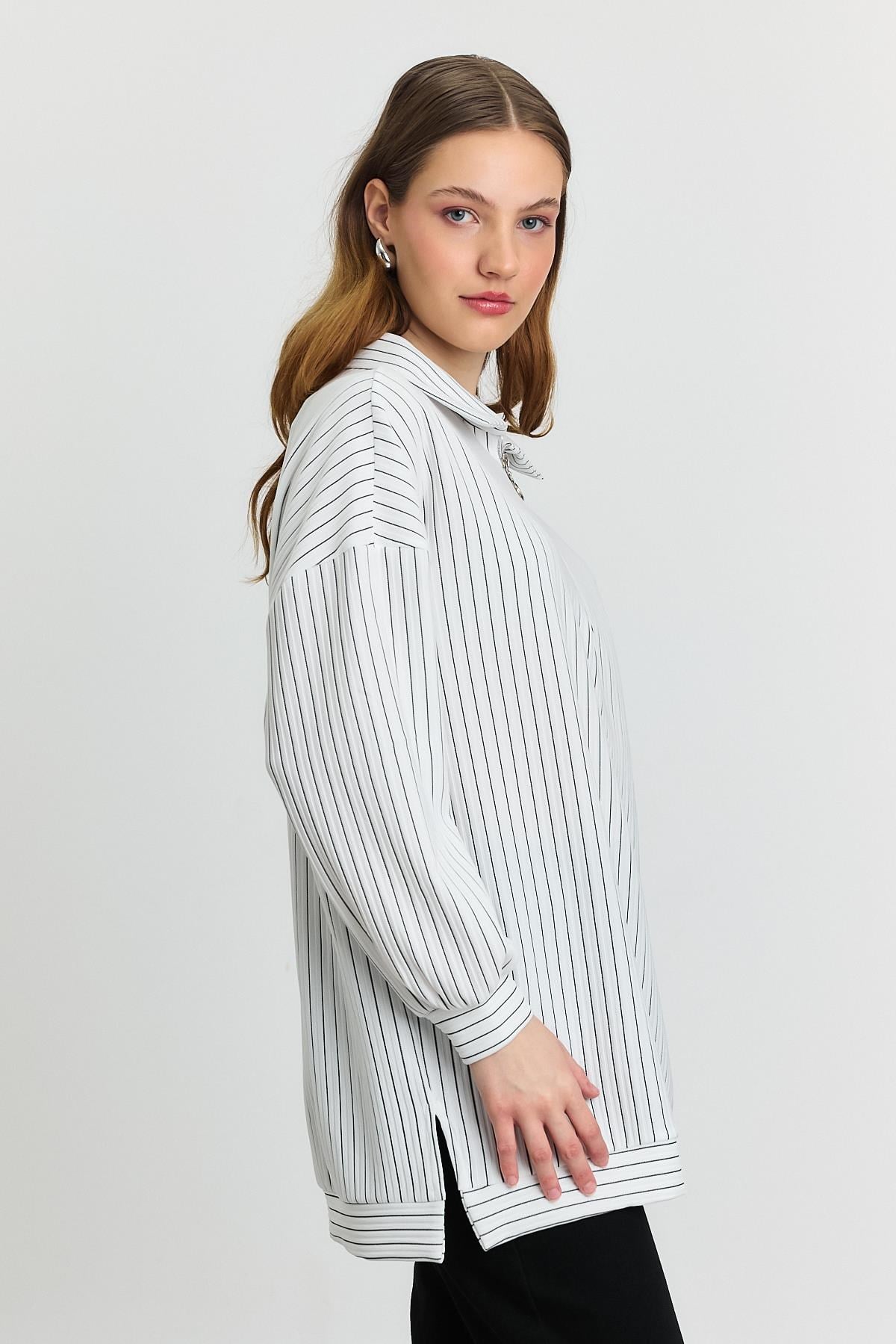 Laci Yarım Fermuarlı Tunik 4302A