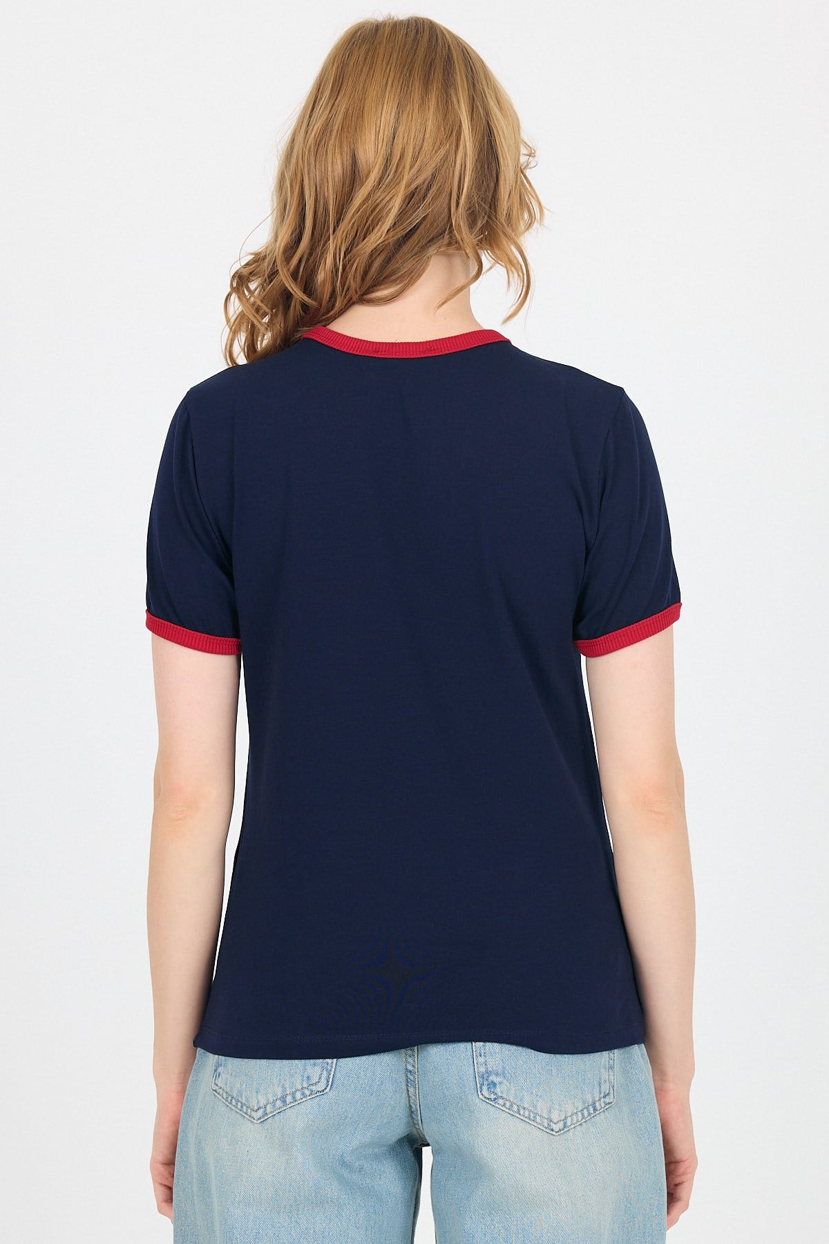 Laci Yazı Baskılı Regular Fit Ribana Detaylı Tişört 6325