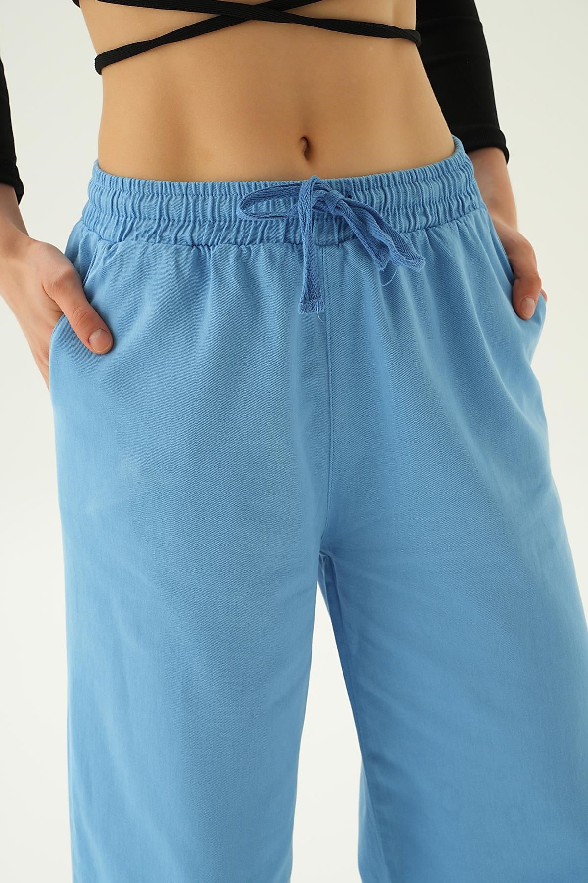 Mavi Bol Paça Pantolon 4760