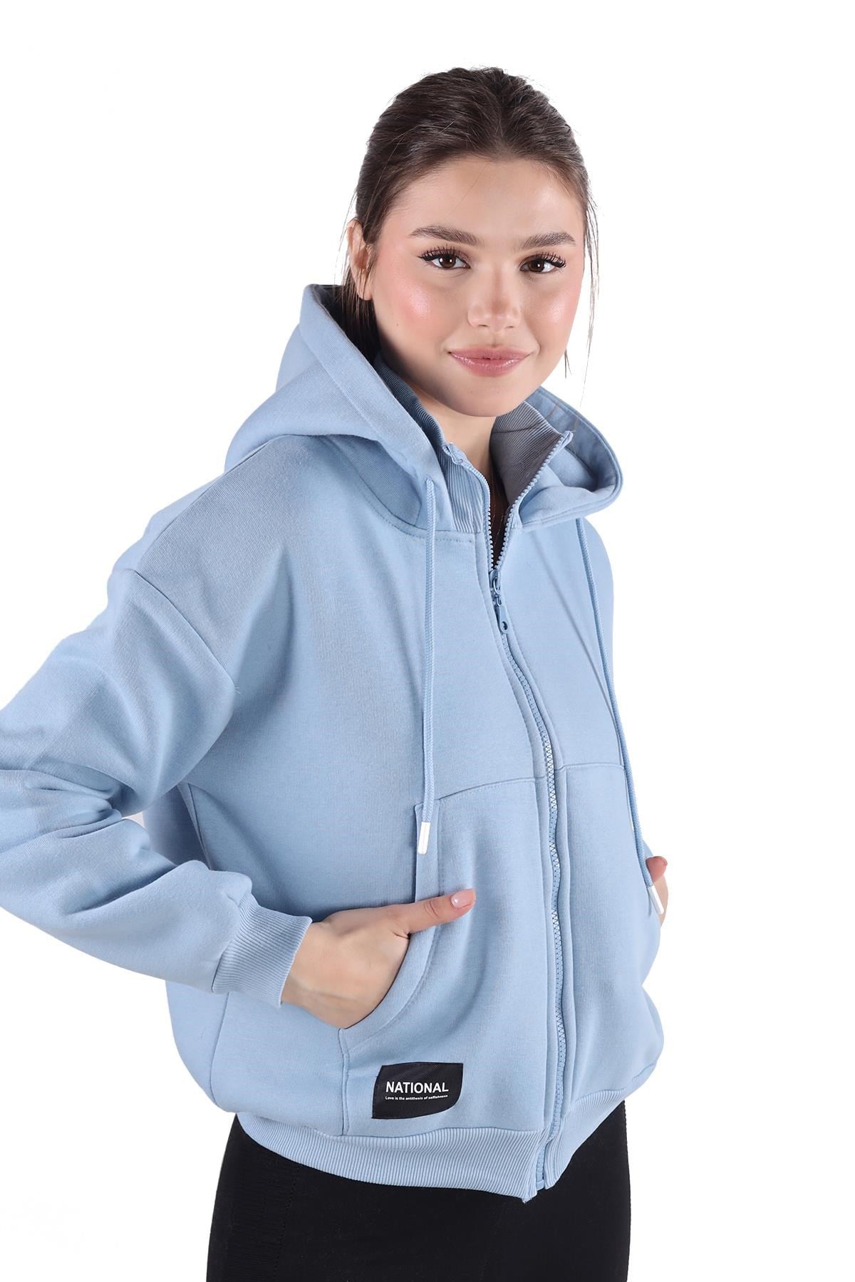 Mavi Fermuar Detay Sweat 9171M