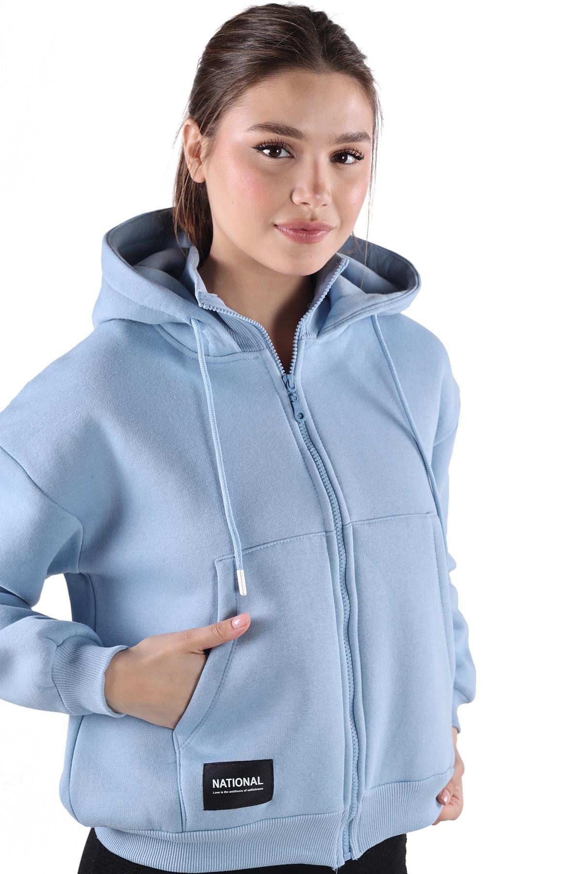 Mavi Fermuar Detay Sweat 9171M