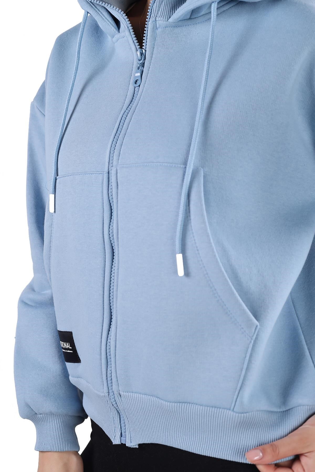 Mavi Fermuar Detay Sweat 9171M
