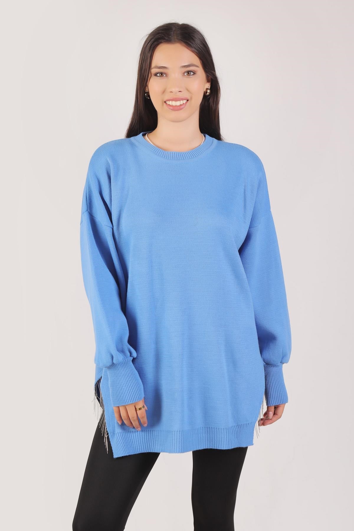 Mavi Yan Zincirli Tunik 2260