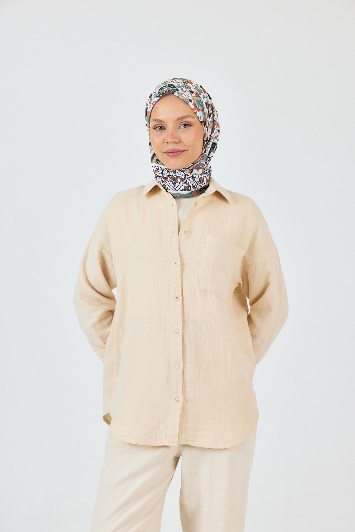 Mint Desenli Eşarp 3005